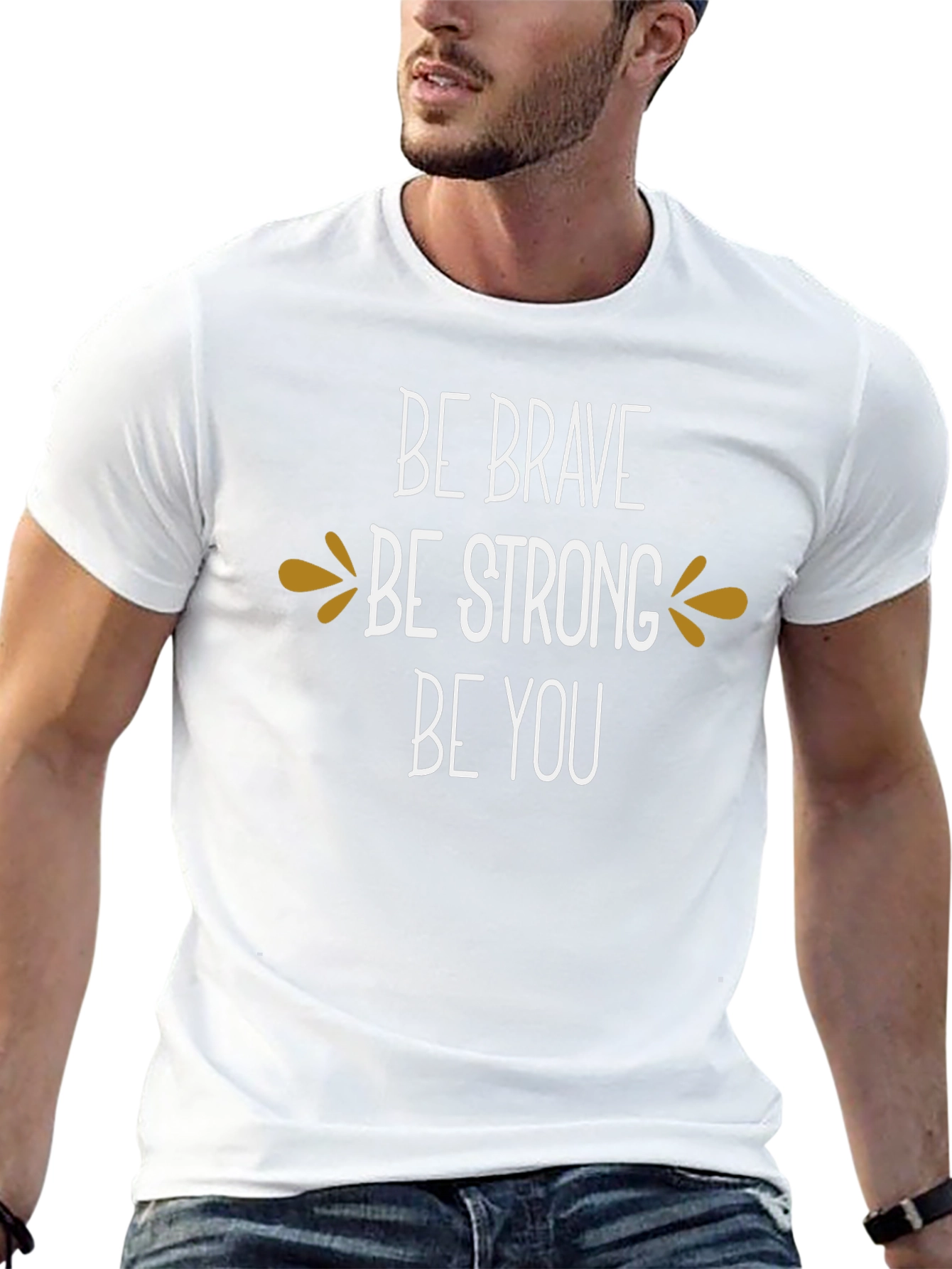 Camiseta Negra Inspiracional: Sé Valiente Fuerte Tú