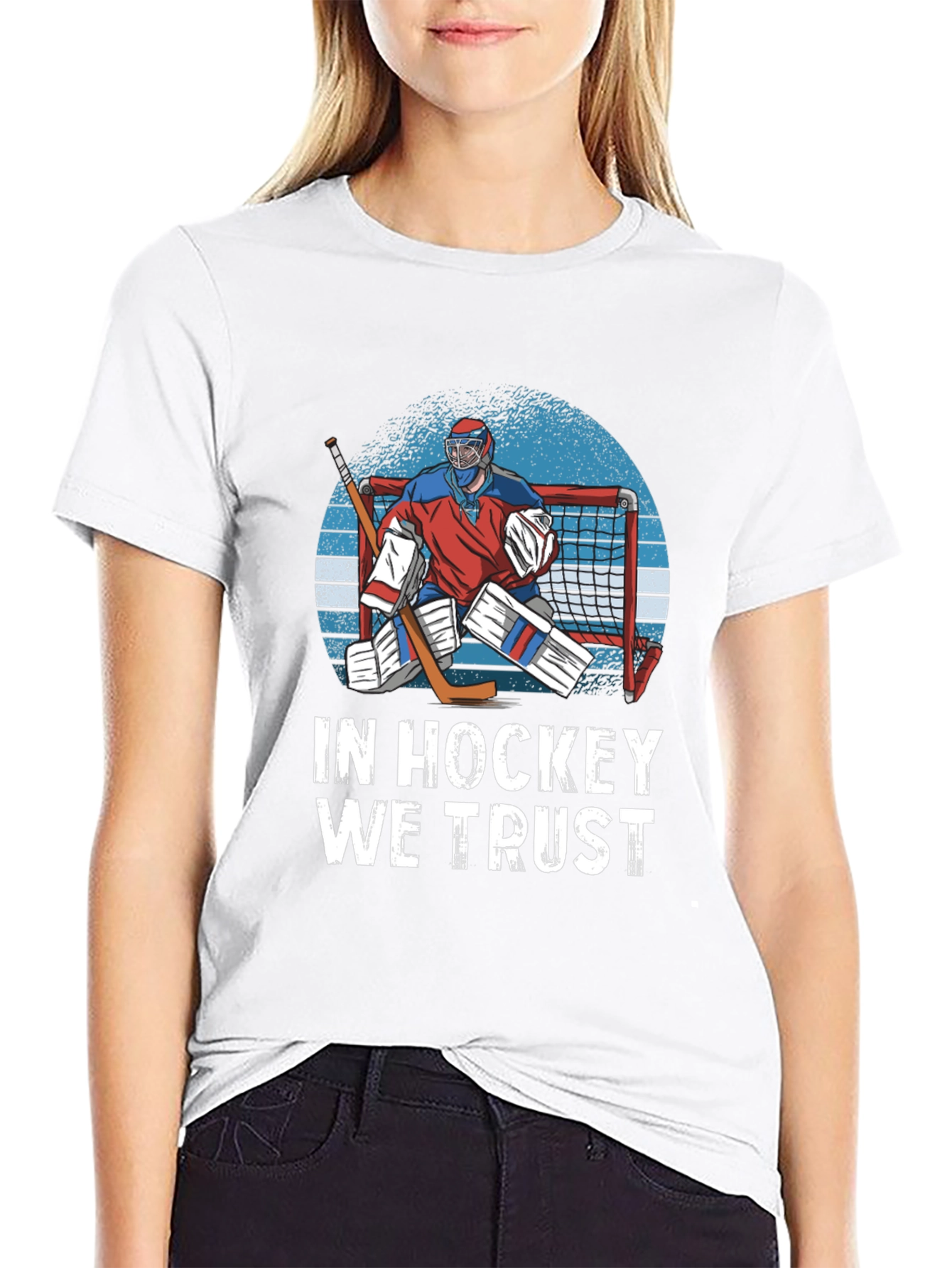 Camiseta Negra In Hockey We Trust