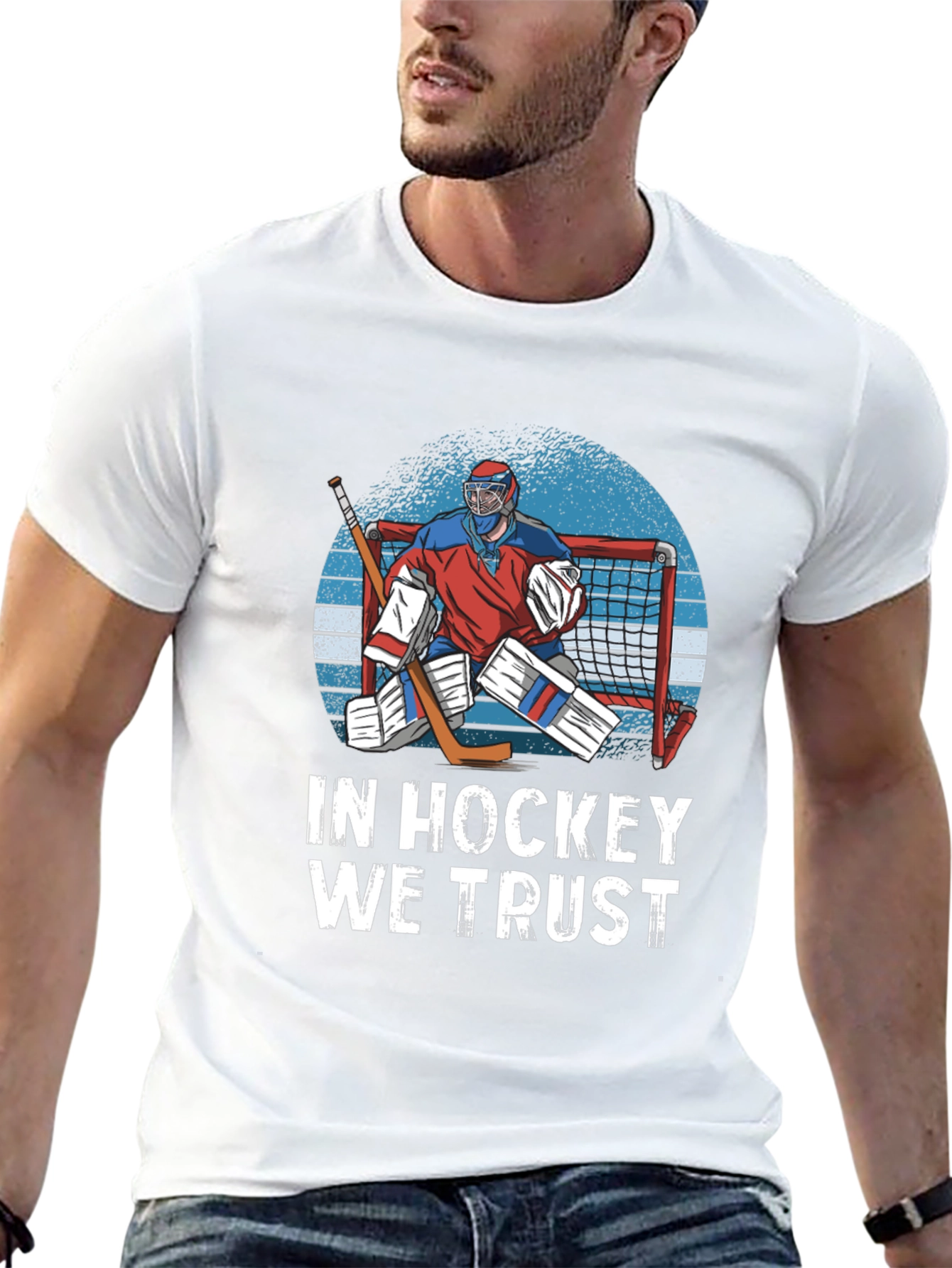 Camiseta Negra In Hockey We Trust