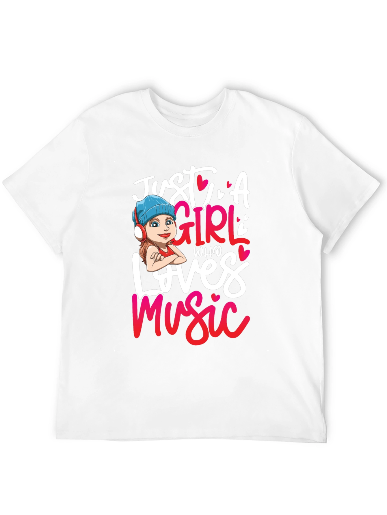 Camiseta Negra Just A Girl Who Loves Music