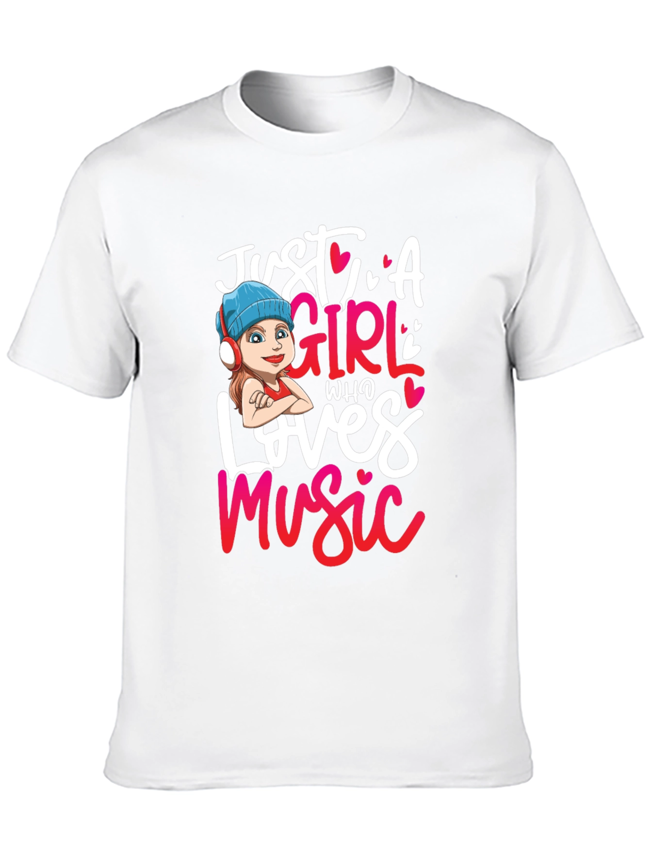 Camiseta Negra Just A Girl Who Loves Music