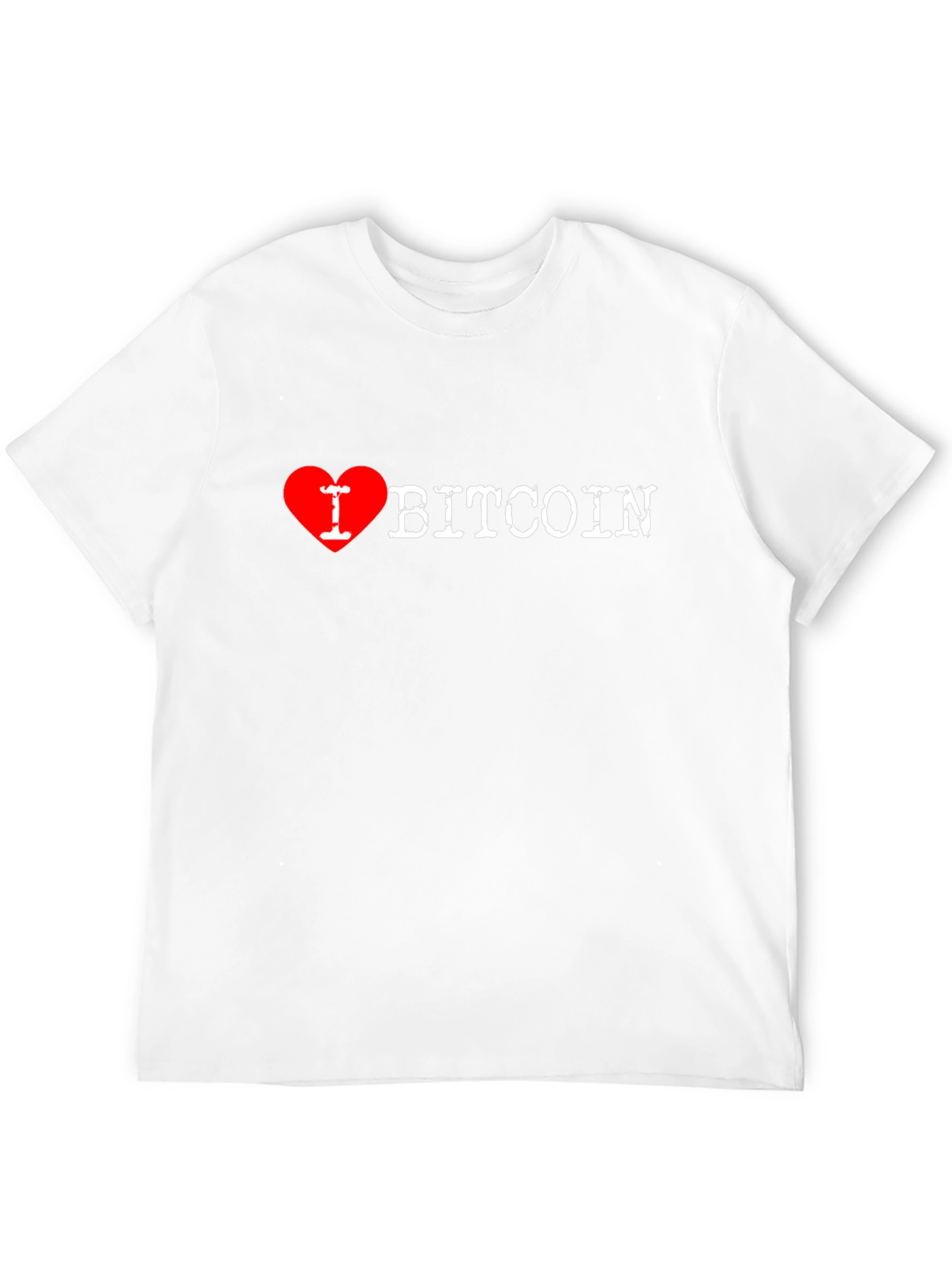 Camiseta Negra Amo Bitcoin para Hombre