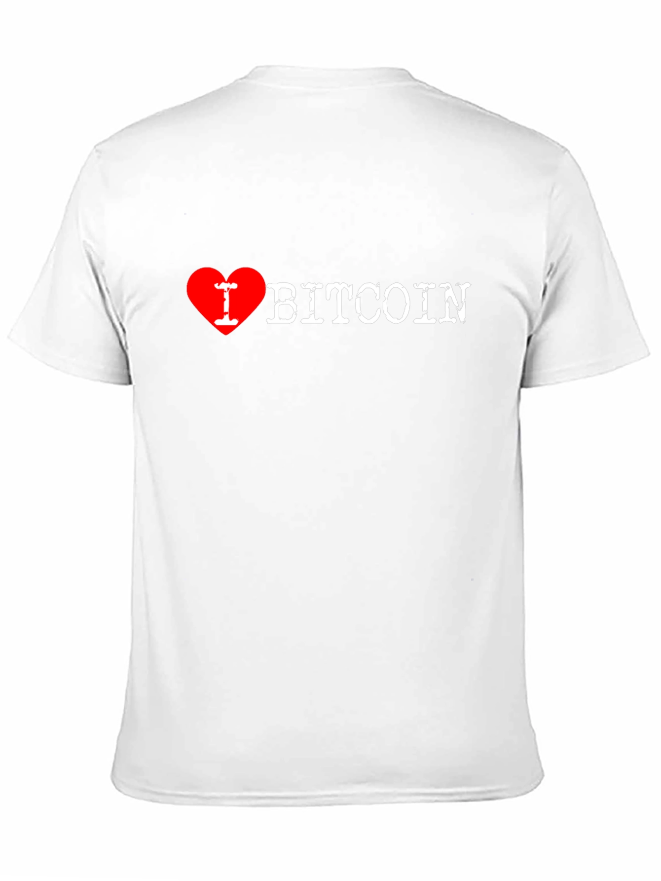 Camiseta Negra Amo Bitcoin para Hombre