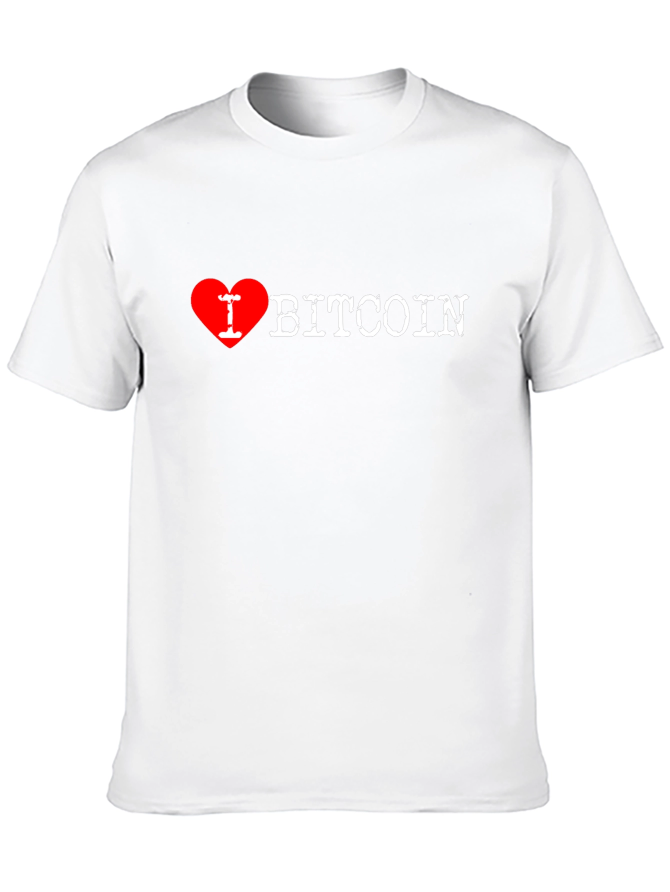 Camiseta Negra Amo Bitcoin para Hombre