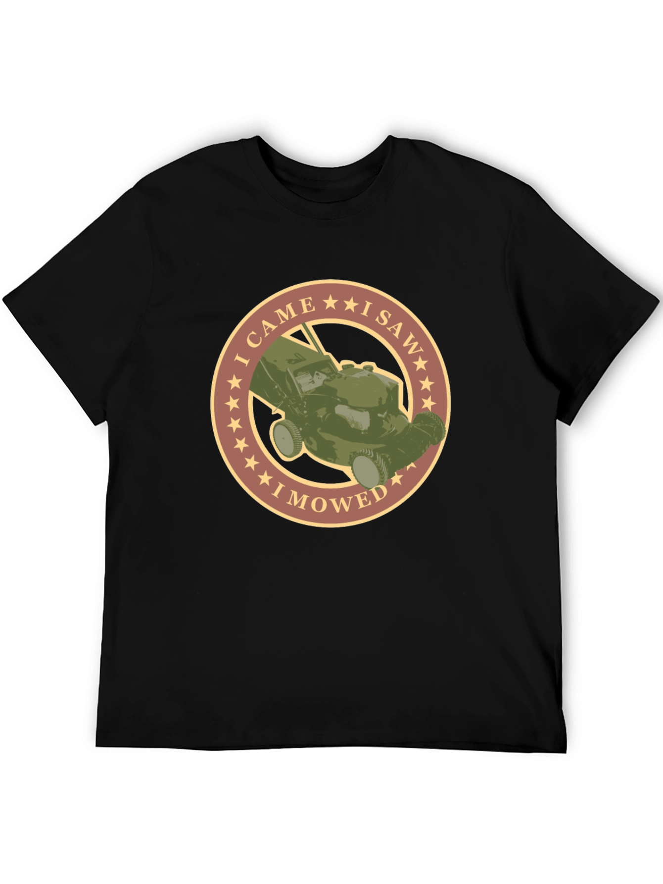 Camiseta Negra con Diseño de Cortacésped