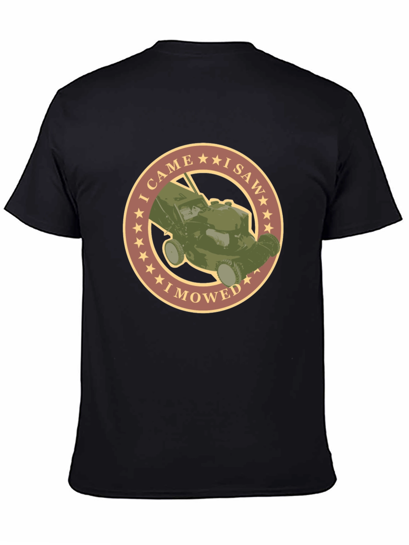 Camiseta Negra con Diseño de Cortacésped