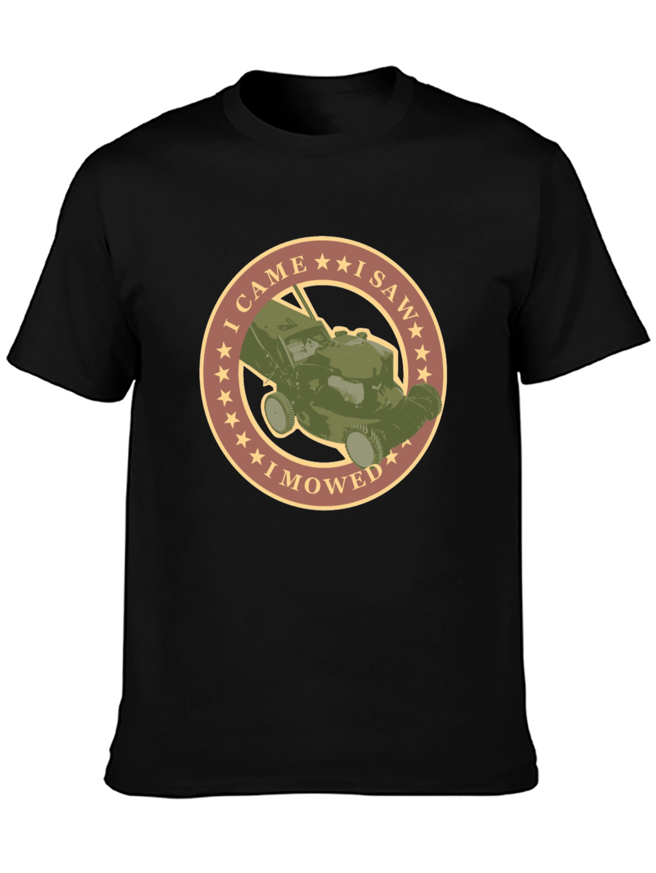 Camiseta Negra con Diseño de Cortacésped