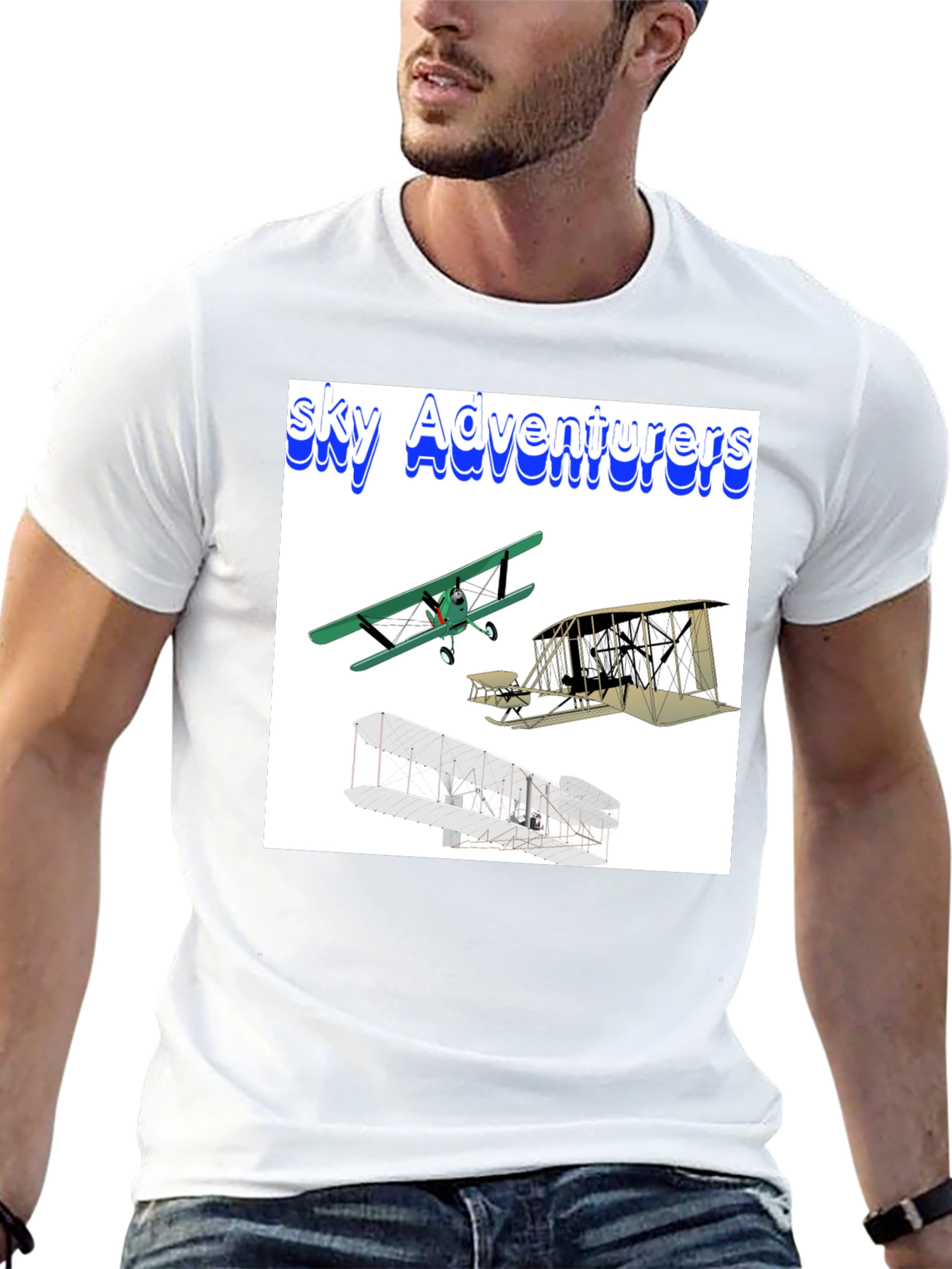 Camiseta Negra Sky Adventurers para Hombre