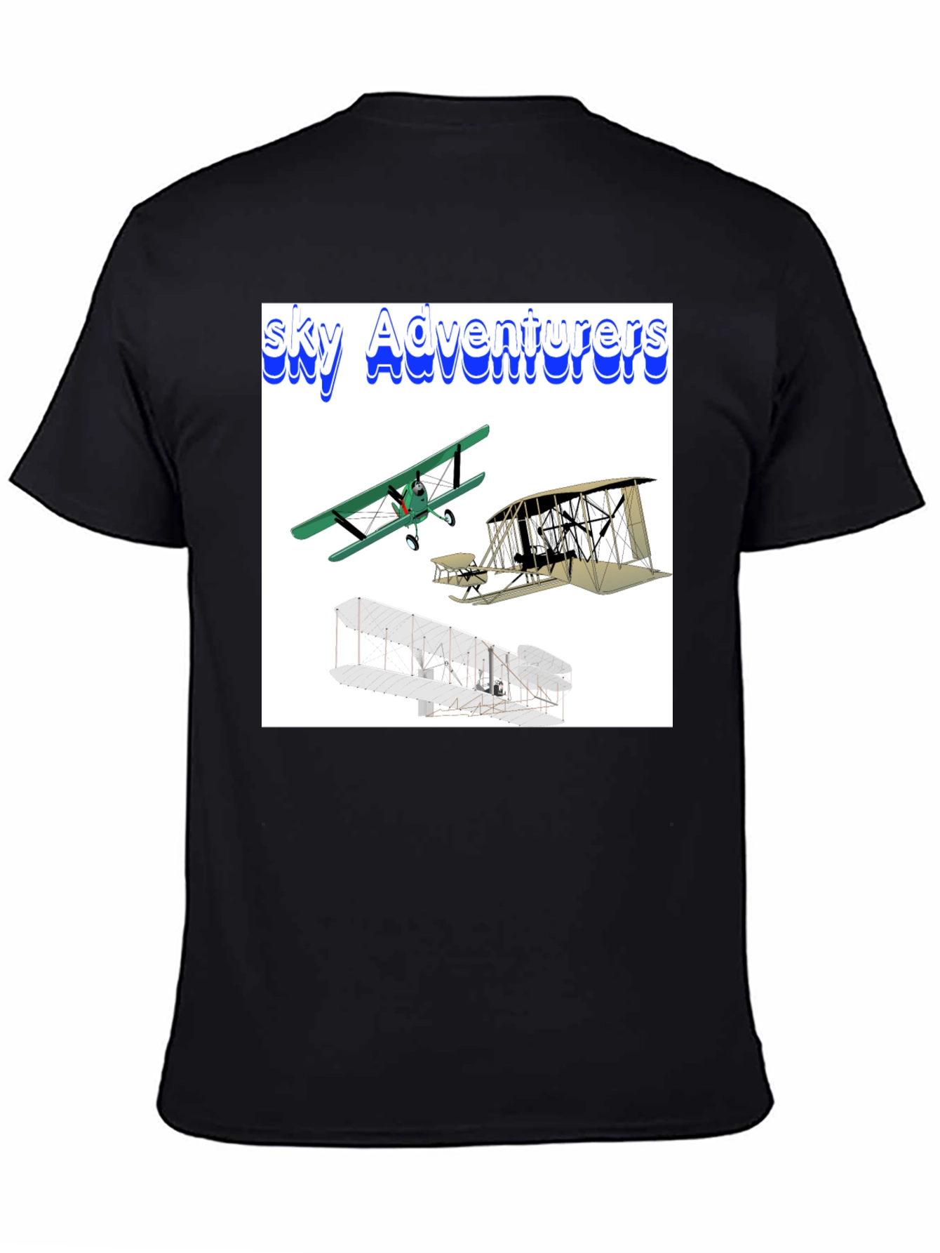 Camiseta Negra Sky Adventurers para Hombre