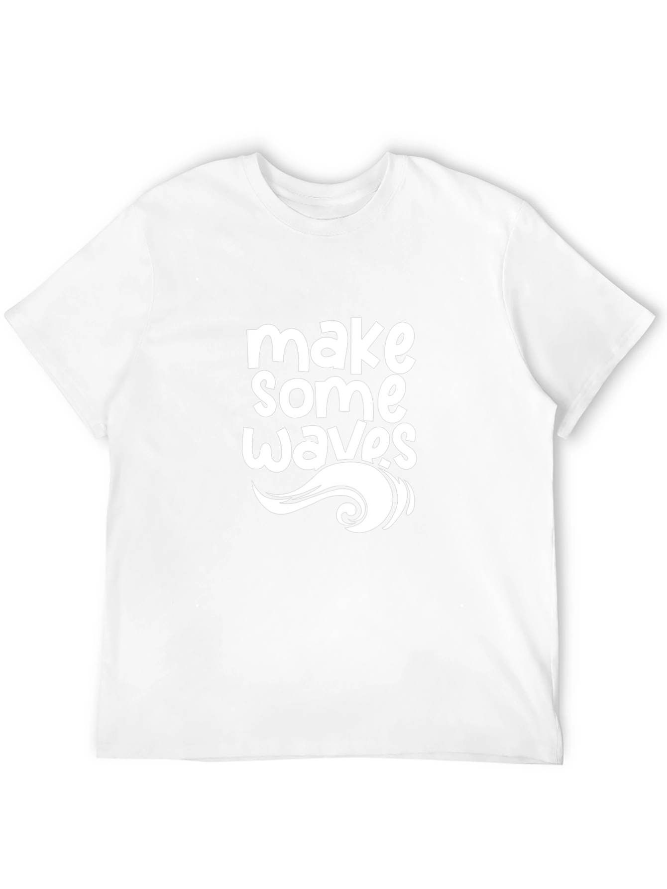 Camiseta Negra Hombre - Diseño Make Some Waves