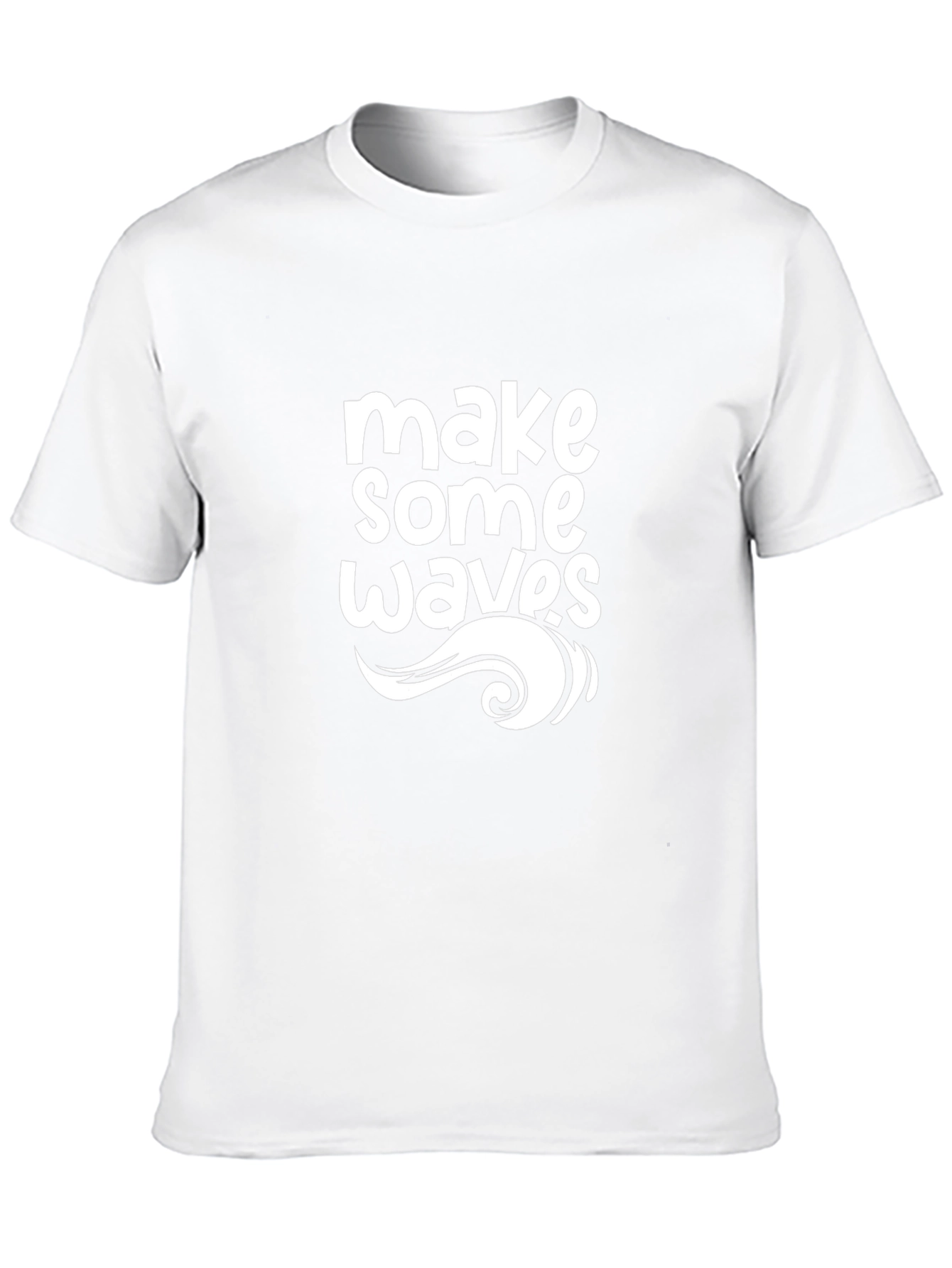 Camiseta Negra Hombre - Diseño Make Some Waves
