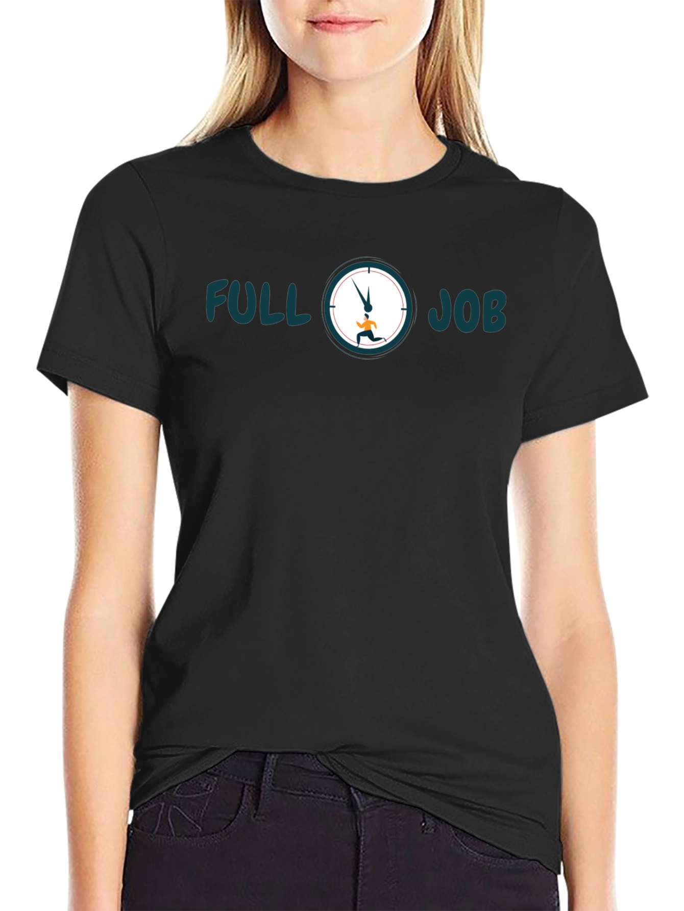 Camiseta Hombre Negra Full Job - Estilo Casual