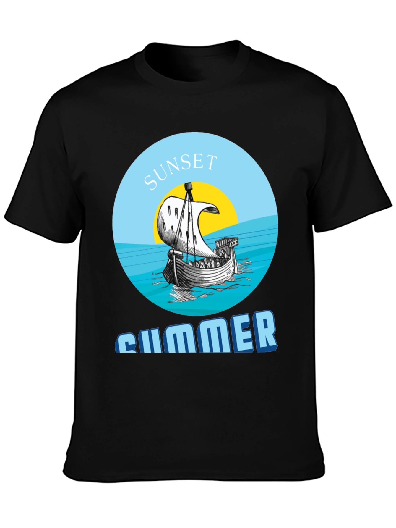 Camiseta Hombre Sunset Summer - Diseño Náutico
