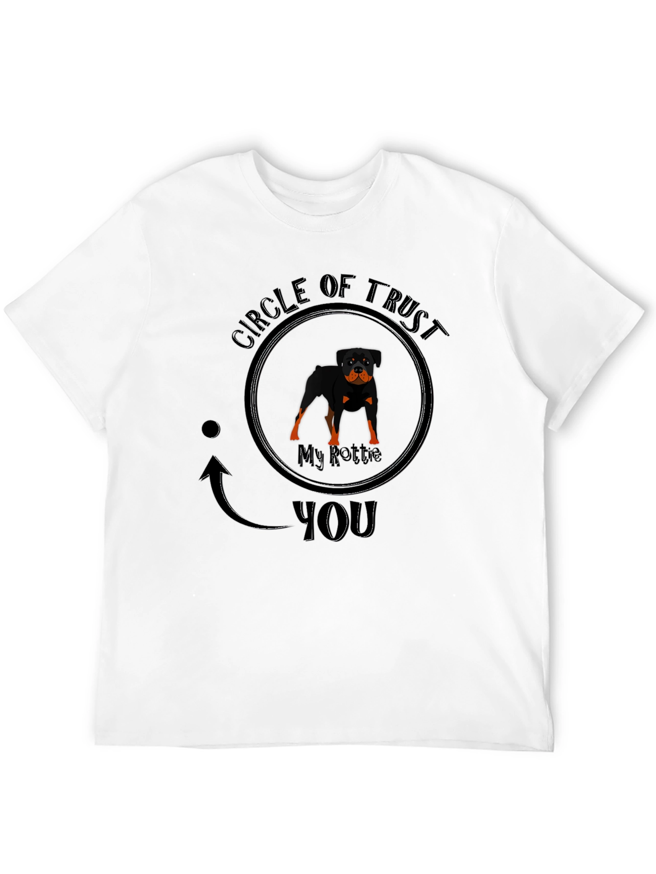 Camiseta Negra Círculo de Confianza Rottweiler