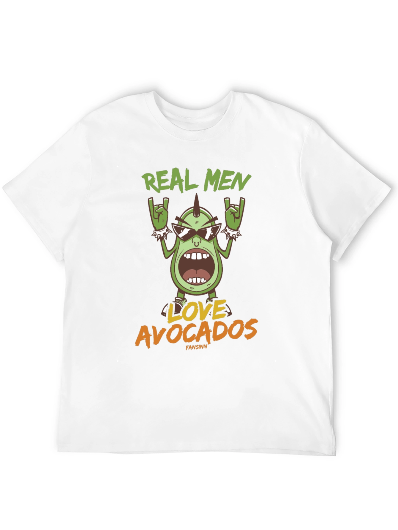Camiseta Hombre Negra Aguacate Rockero