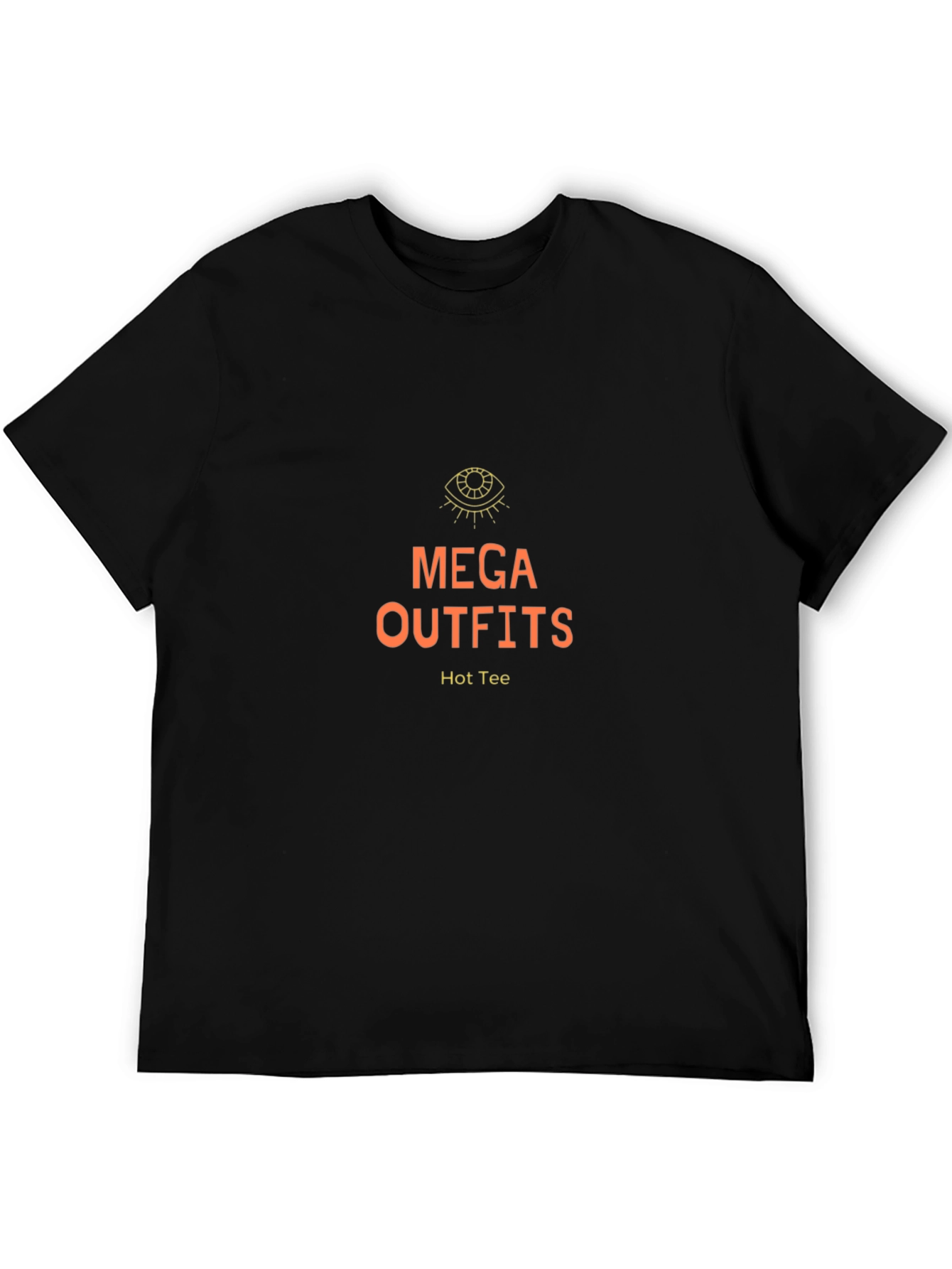Camiseta Negra Mega Outfits - Diseño Moderno