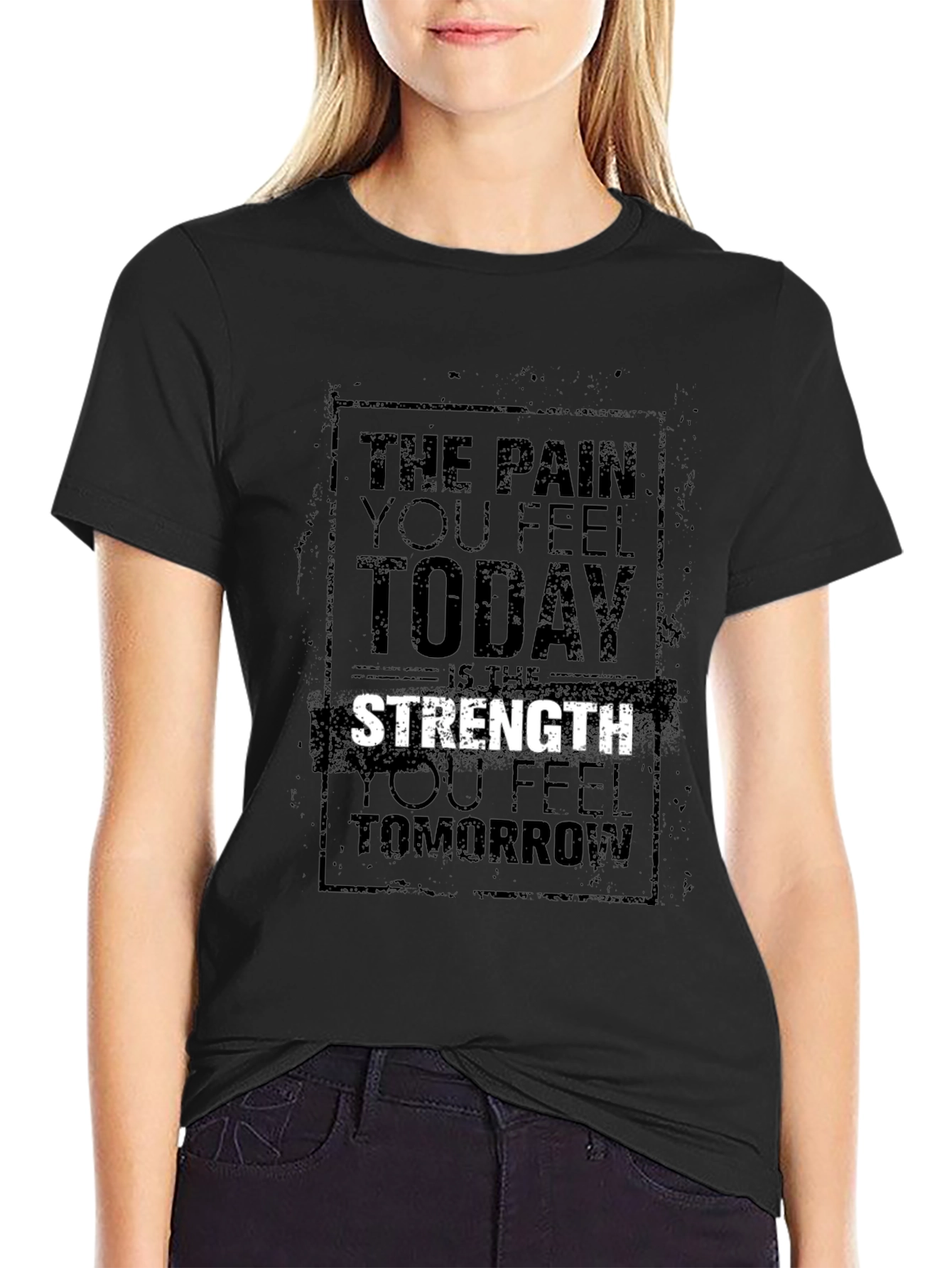 Camiseta Negra Motivacional para Hombre