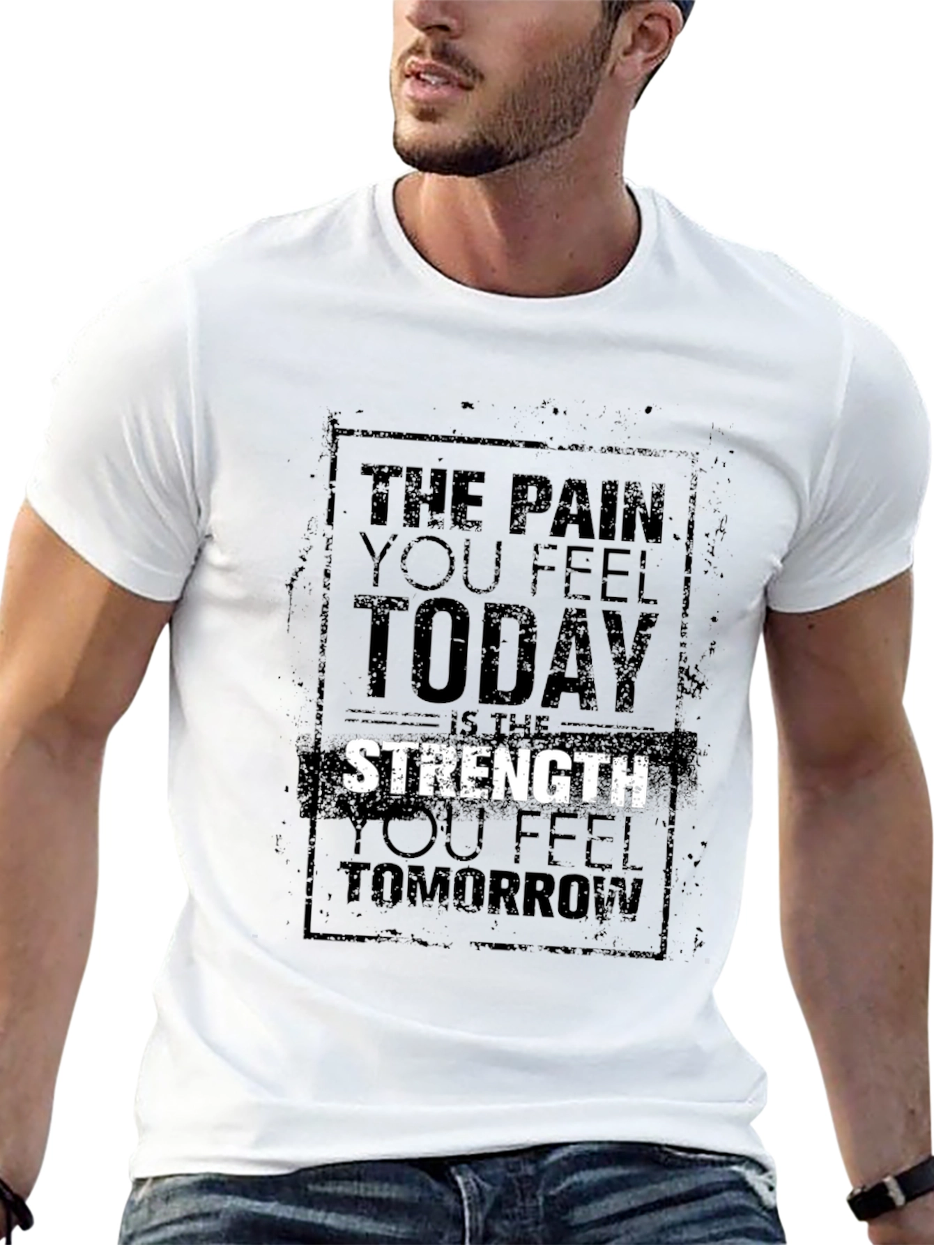 Camiseta Negra Motivacional para Hombre