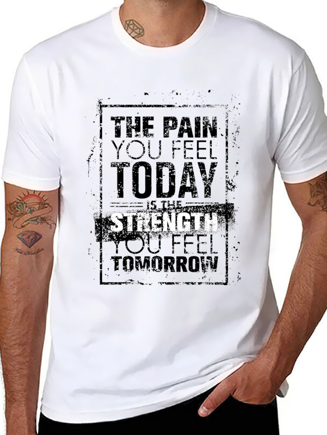 Camiseta Negra Motivacional para Hombre