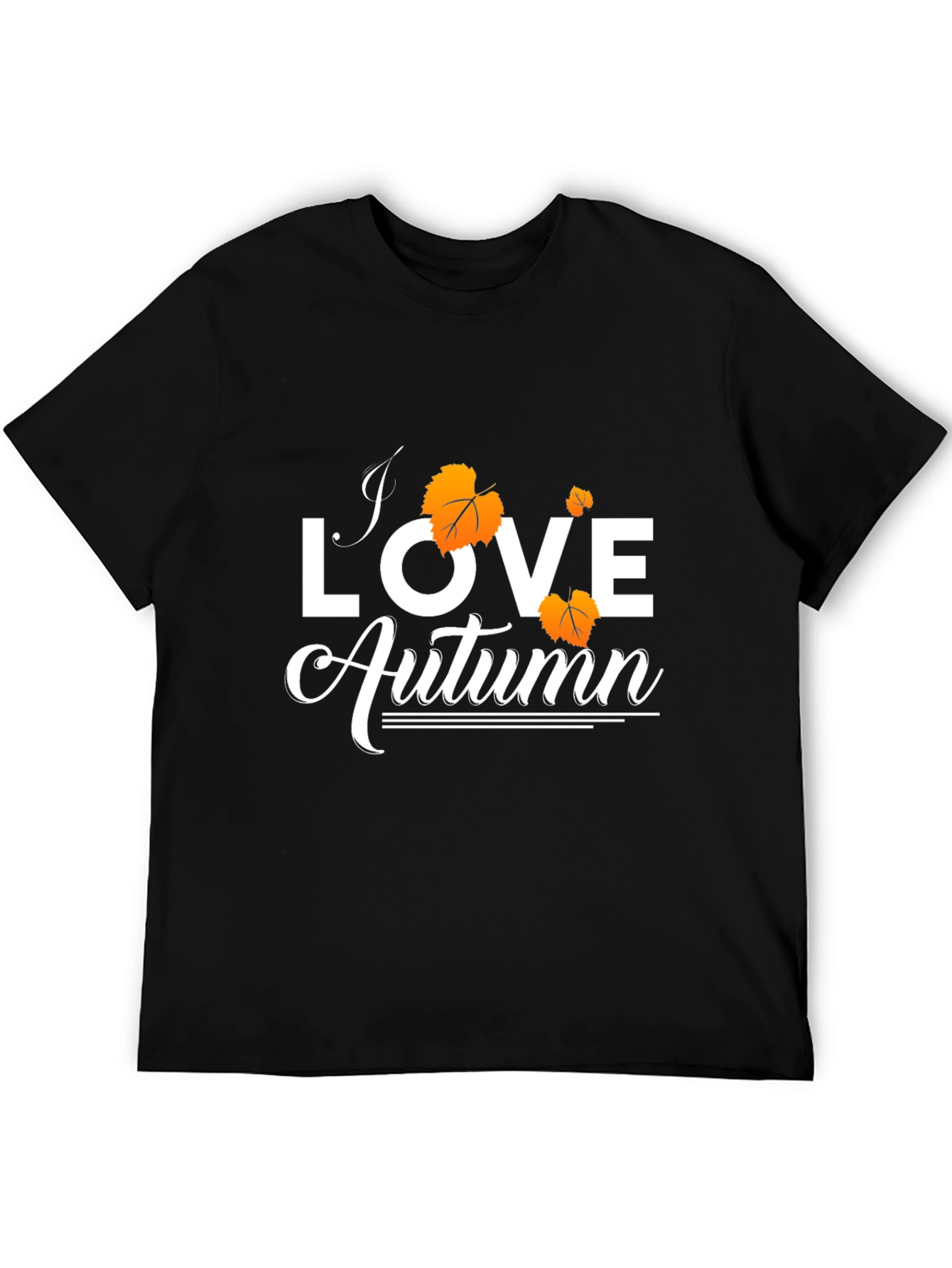 Camiseta Negra Amo el Otoño para Hombre