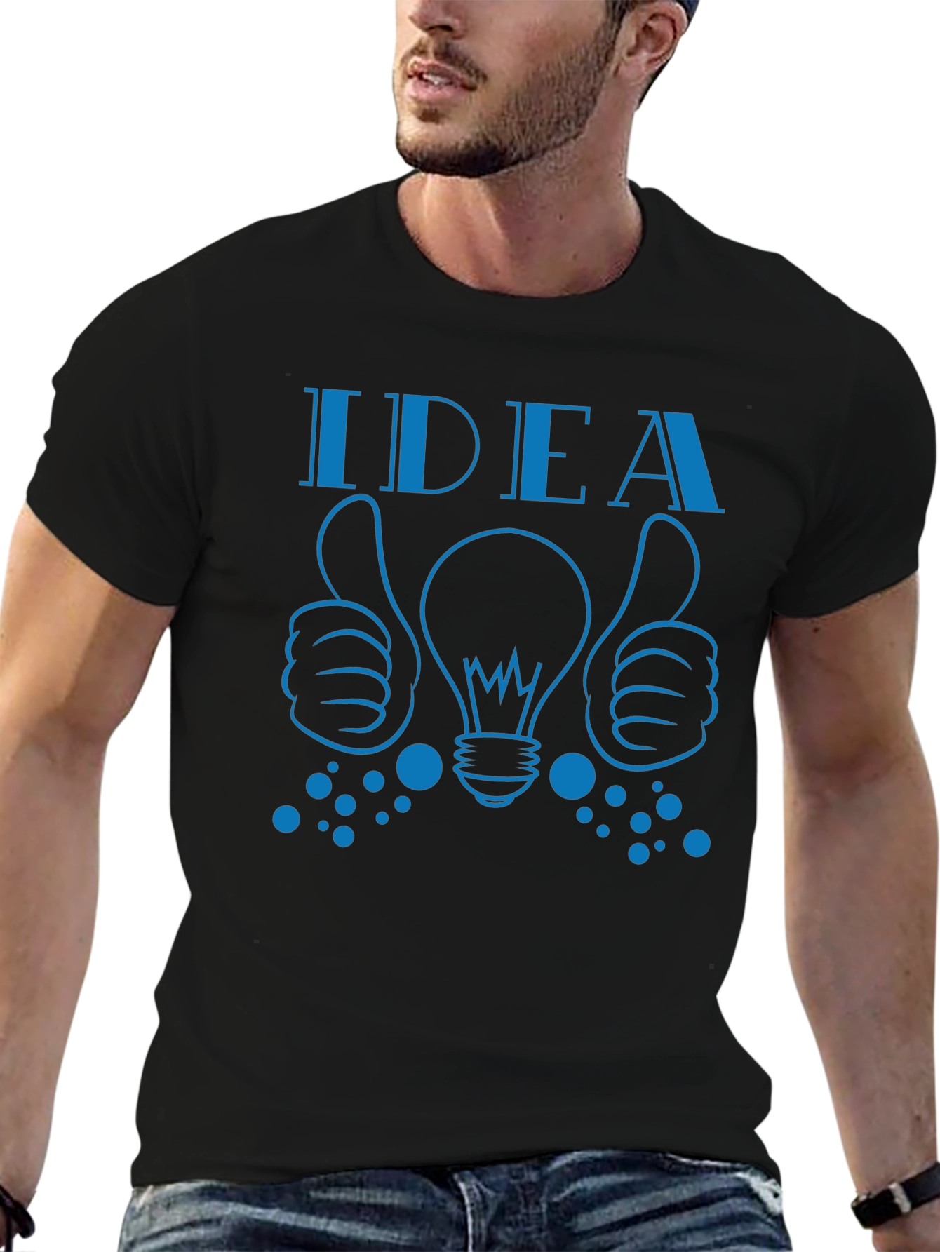 Camiseta Negra Idea Creativa y Original