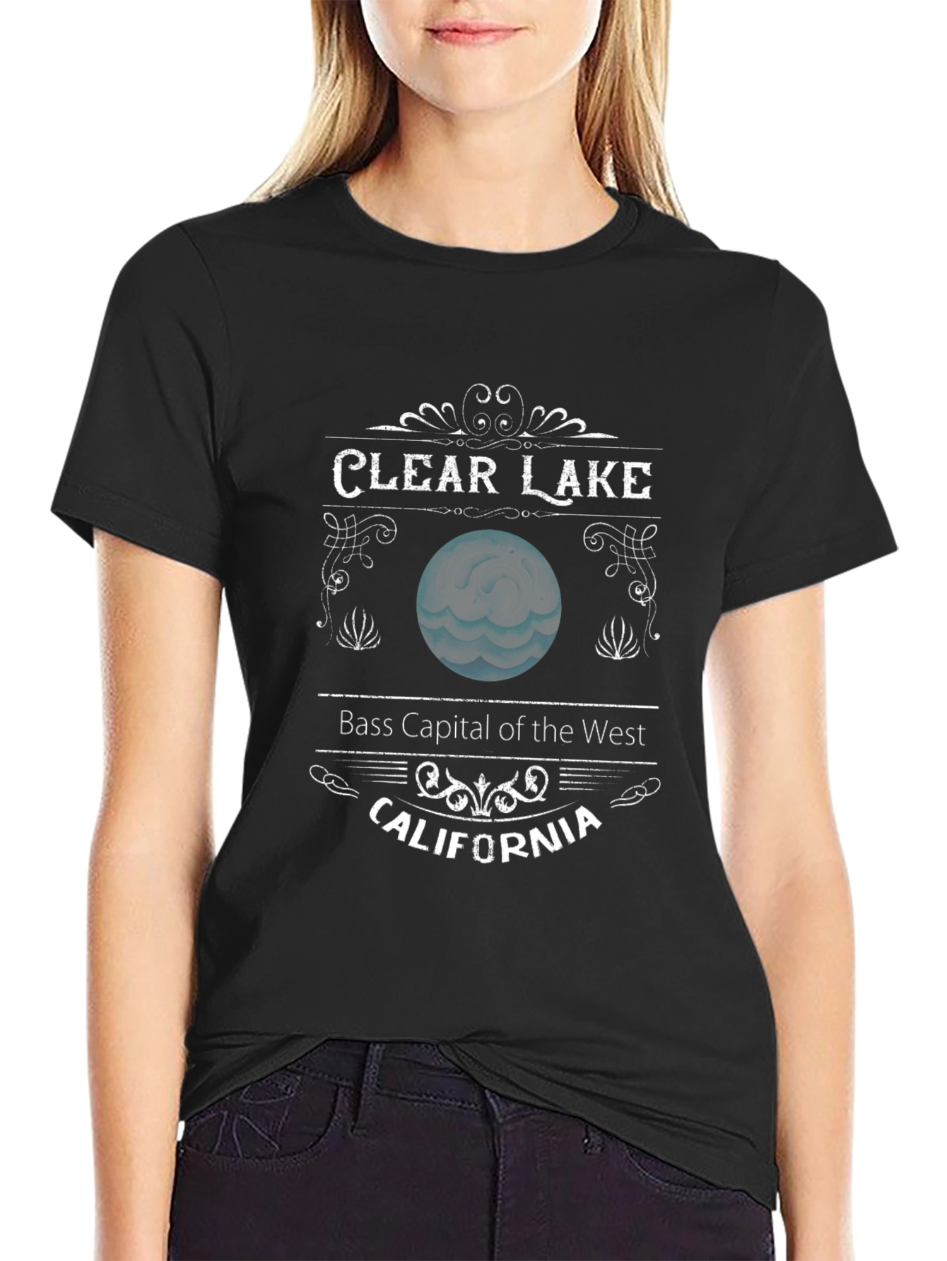 Camiseta Negra Clear Lake California