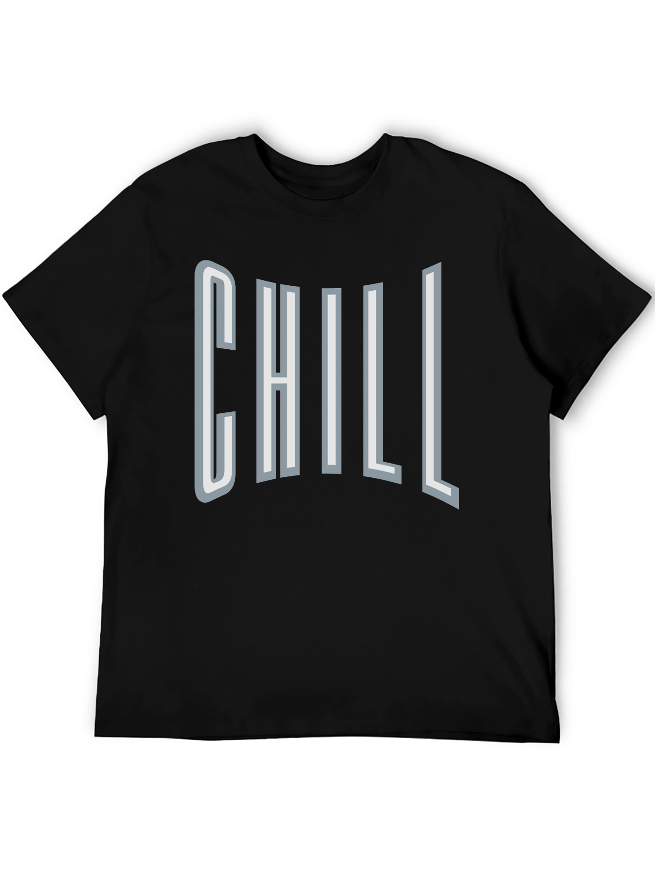 Camiseta Negra Casual - Diseño Chill Moderno