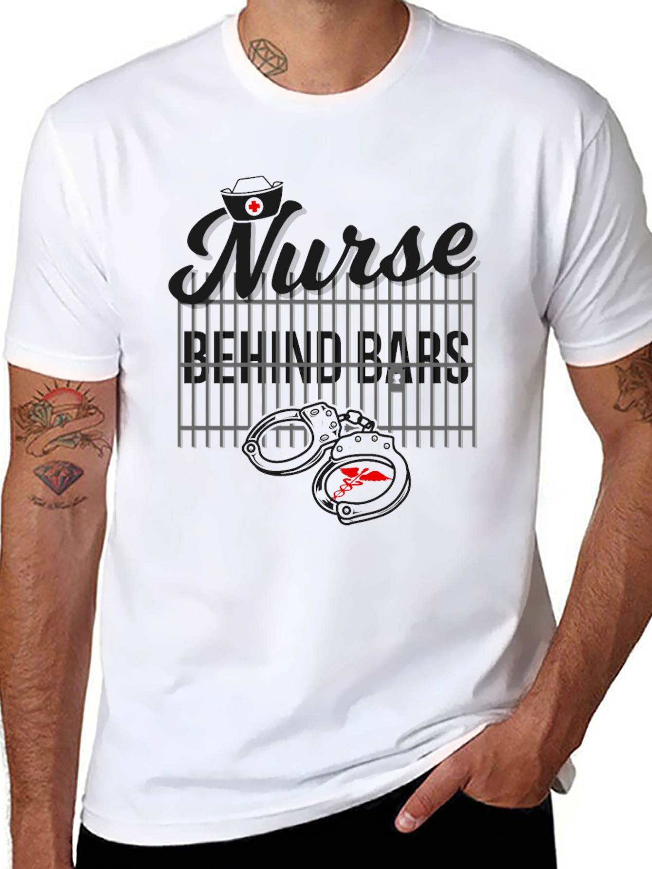 Camiseta Negra Nurse Jail