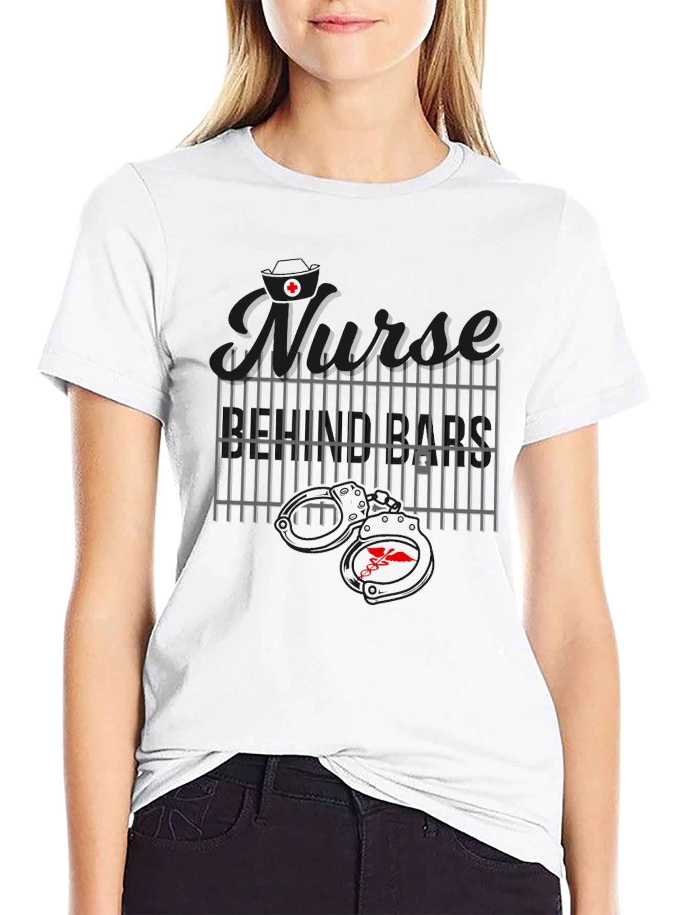 Camiseta Negra Nurse Jail