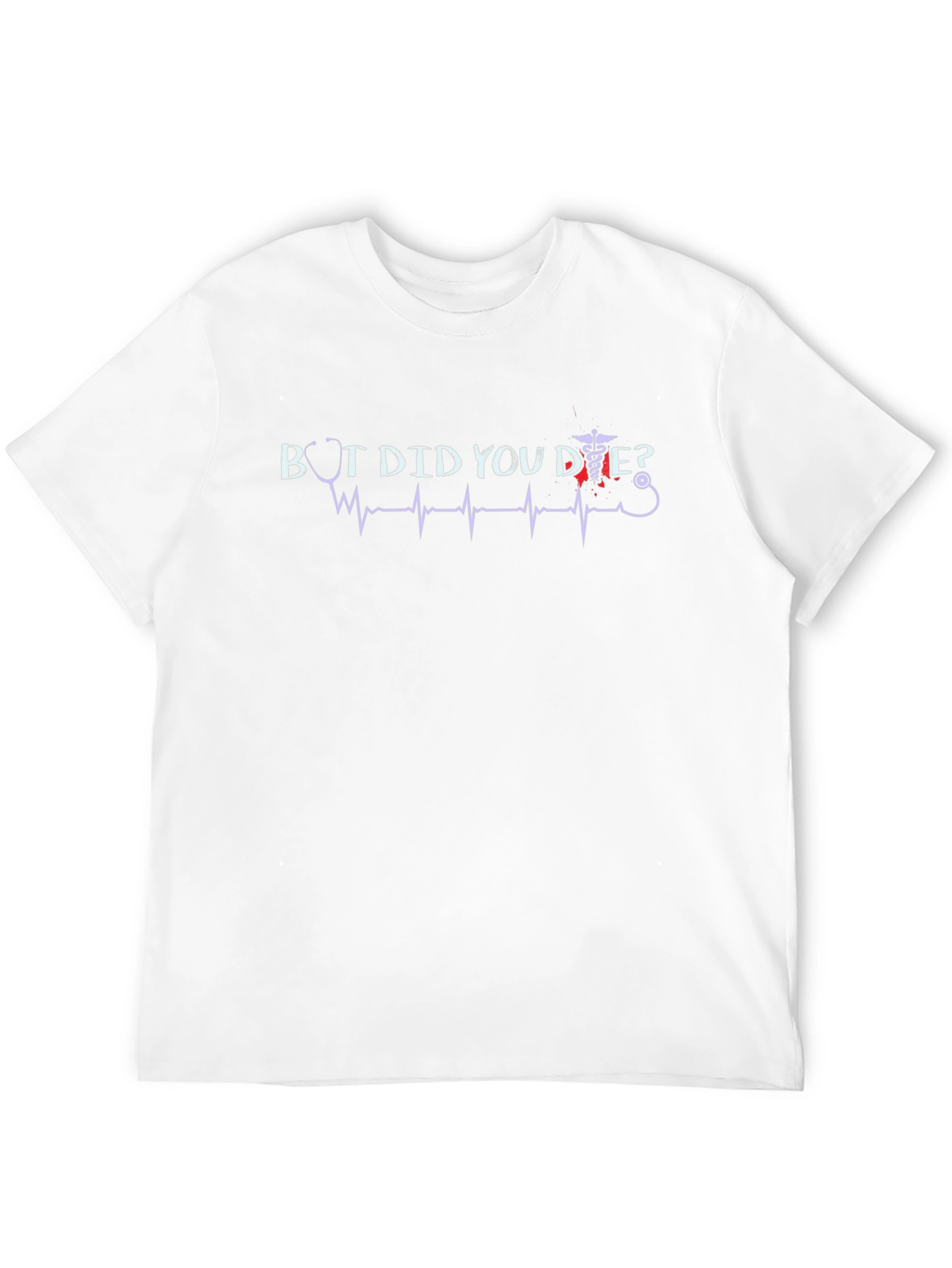 Camiseta Negra ¿Pero Moriste? con Diseño Médico
