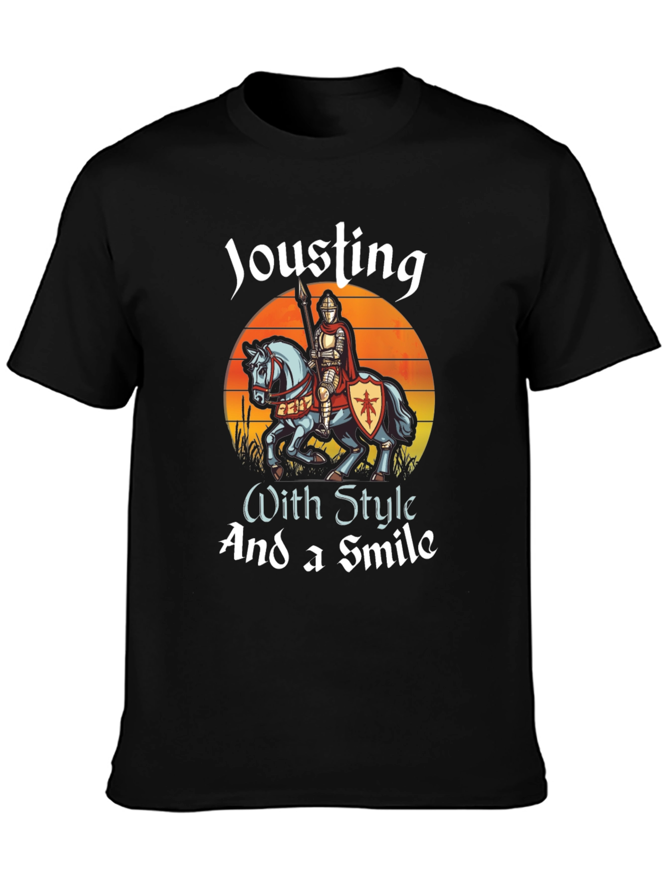 Camiseta Negra: Justas con Estilo y una Sonrisa