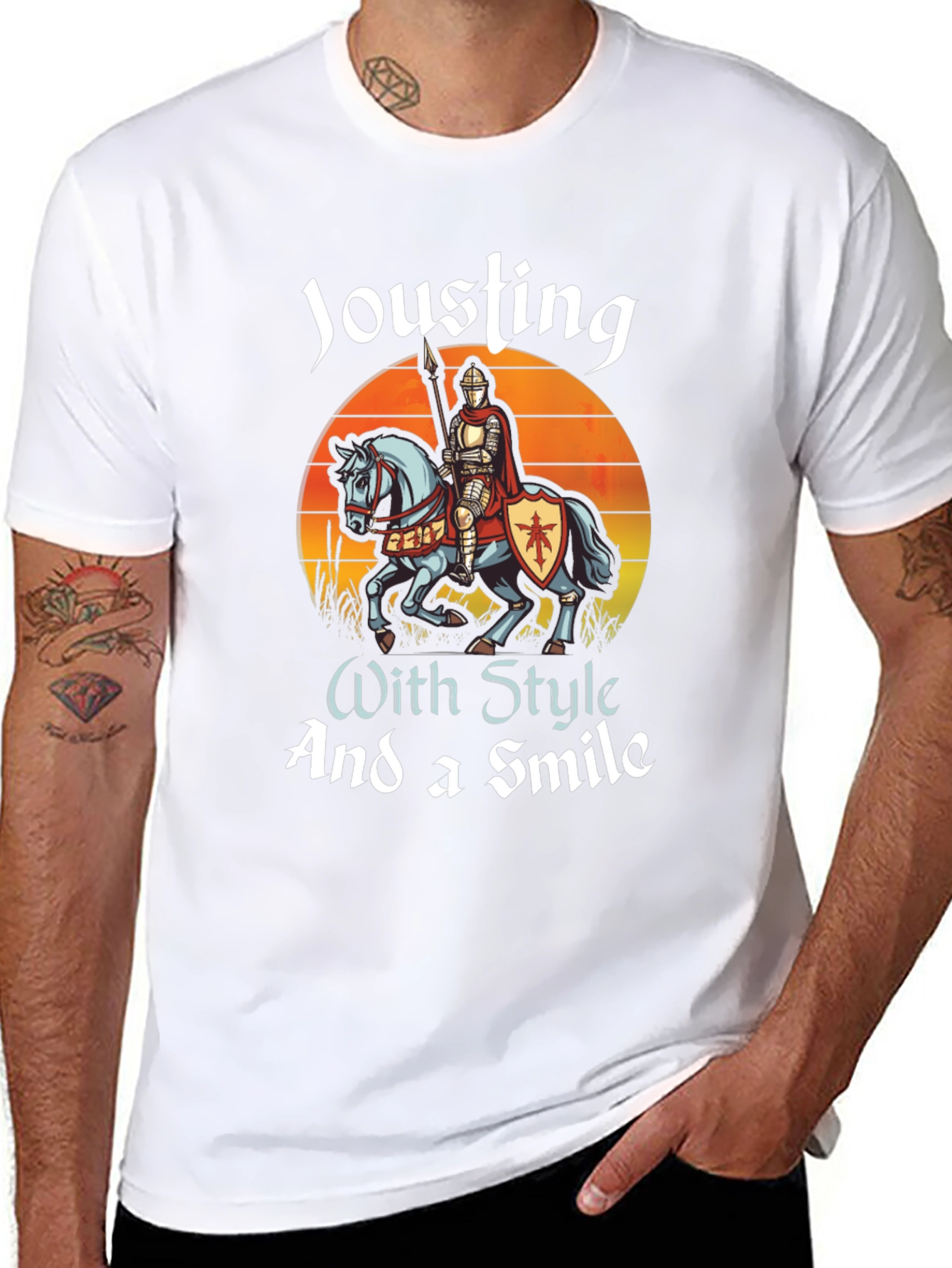 Camiseta Negra: Justas con Estilo y una Sonrisa