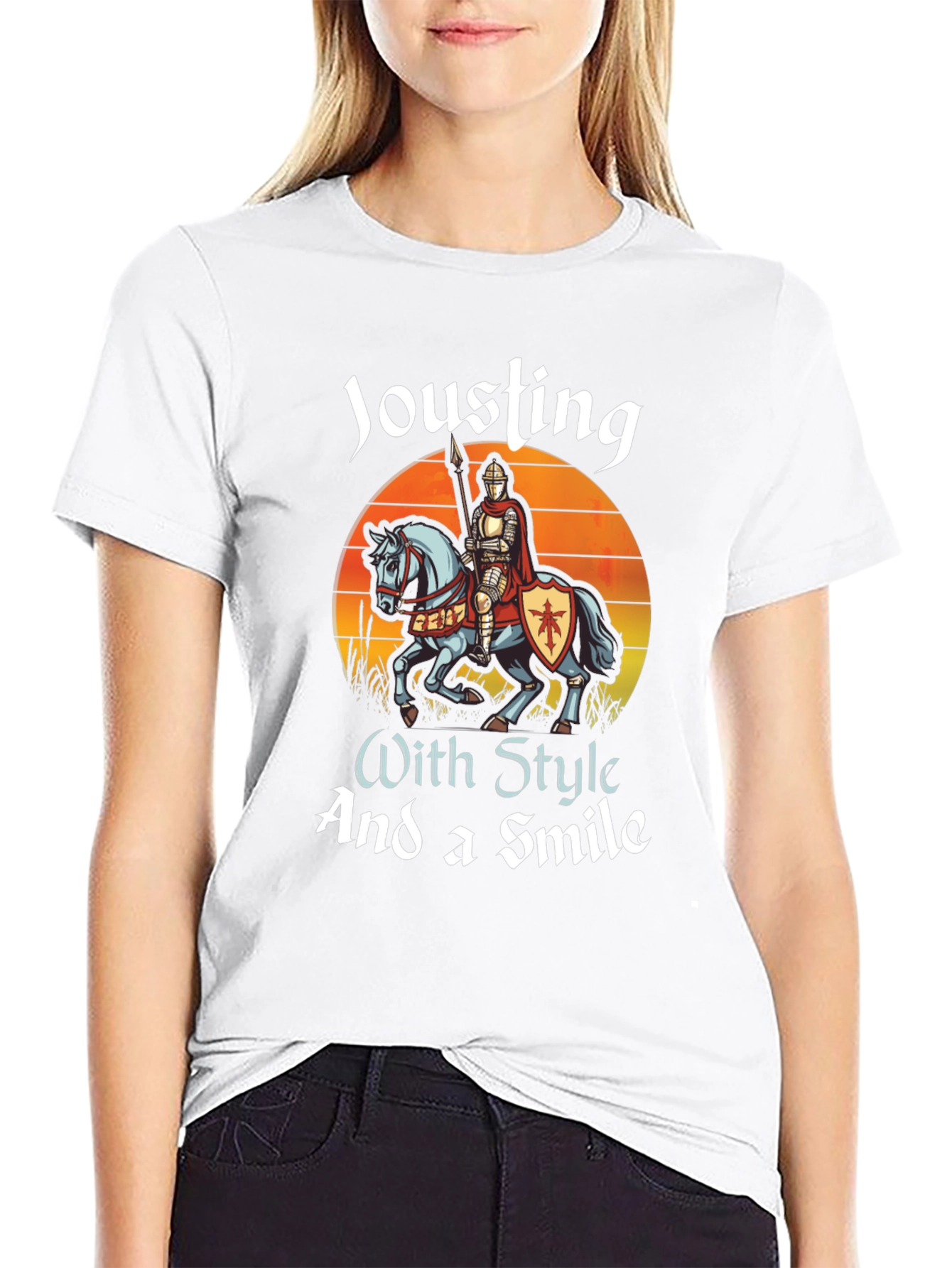 Camiseta Negra: Justas con Estilo y una Sonrisa