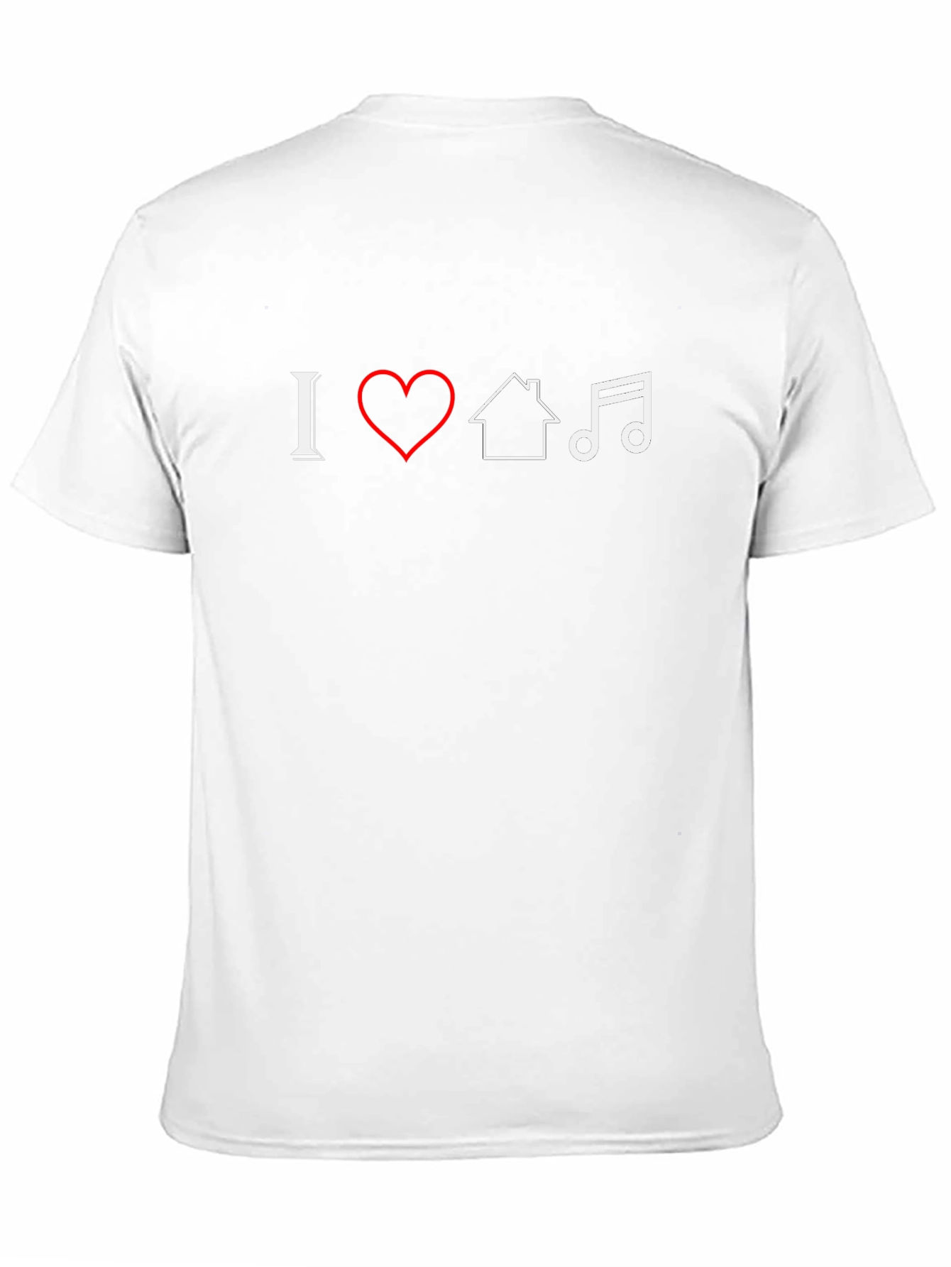 Camiseta Negra I ❤️ House Music Diseño Único