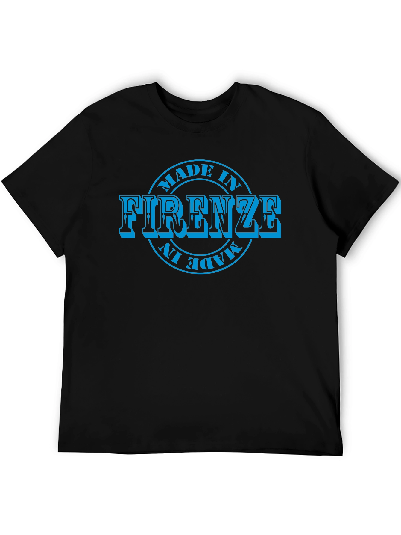 Camiseta Negra Hombre - Diseño Made in Firenze