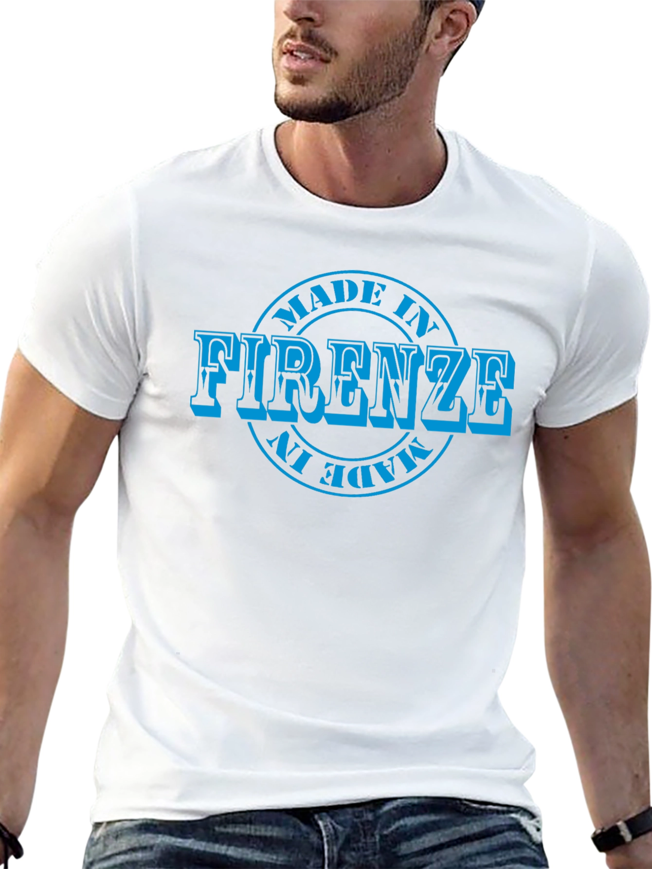 Camiseta Negra Hombre - Diseño Made in Firenze