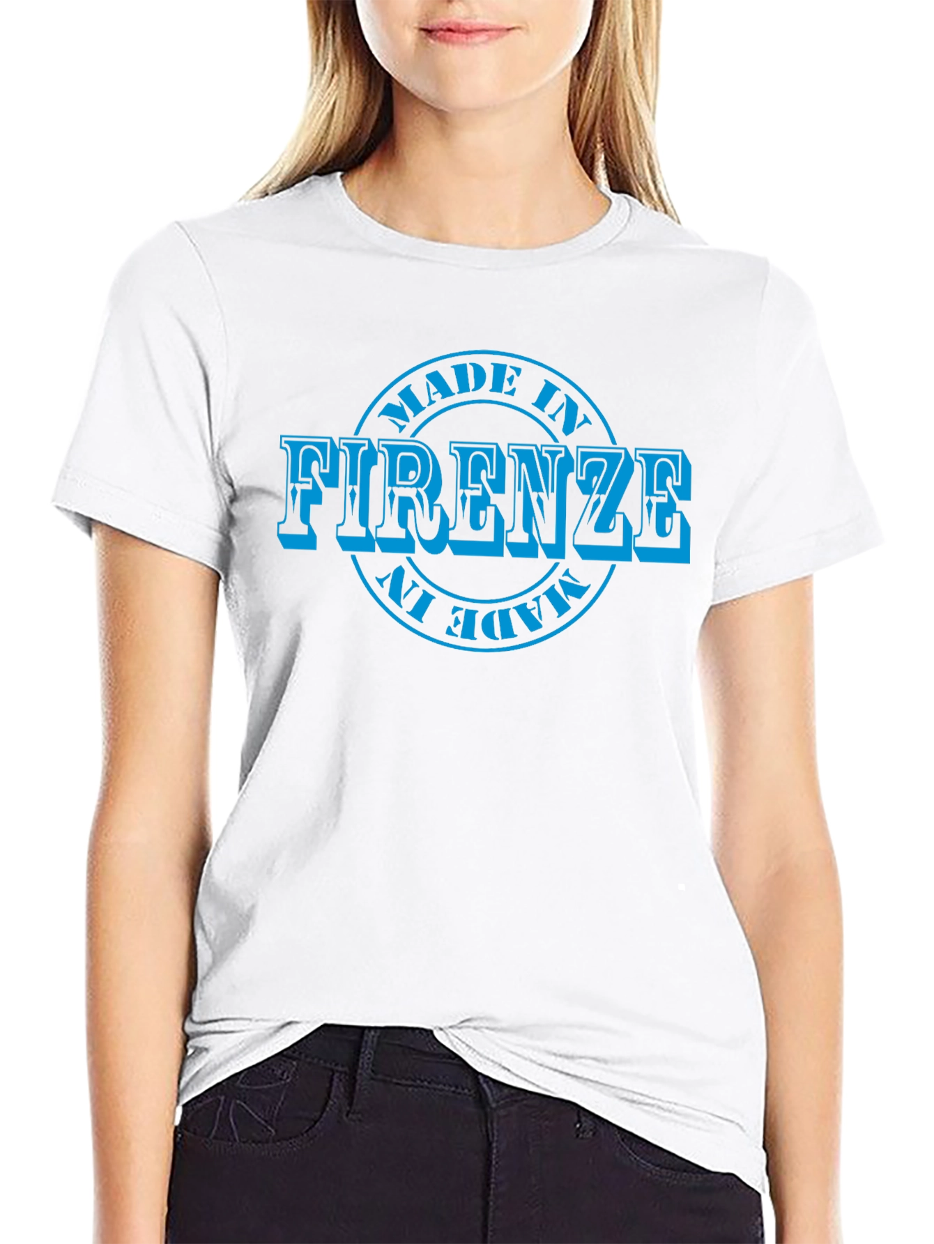 Camiseta Negra Hombre - Diseño Made in Firenze