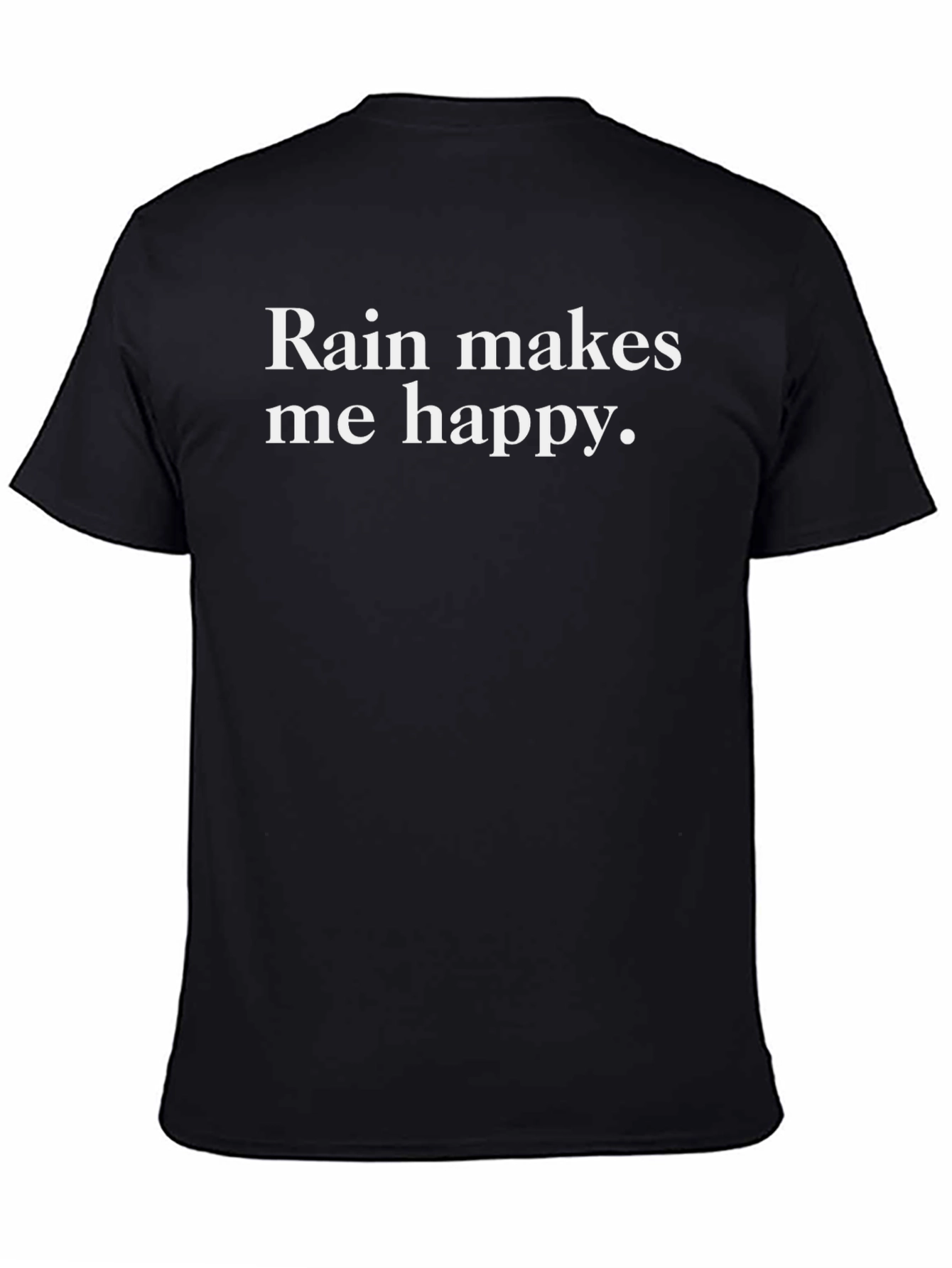 Camiseta Negra La Lluvia Me Hace Feliz