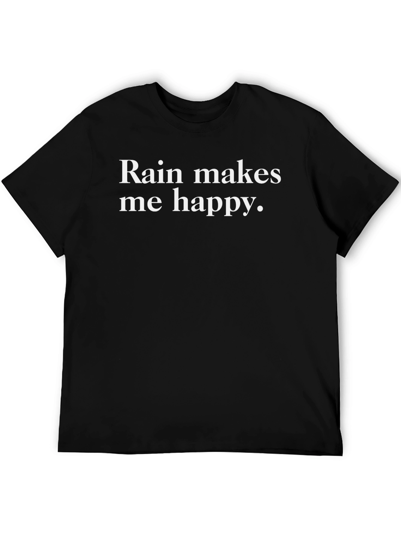 Camiseta Negra La Lluvia Me Hace Feliz