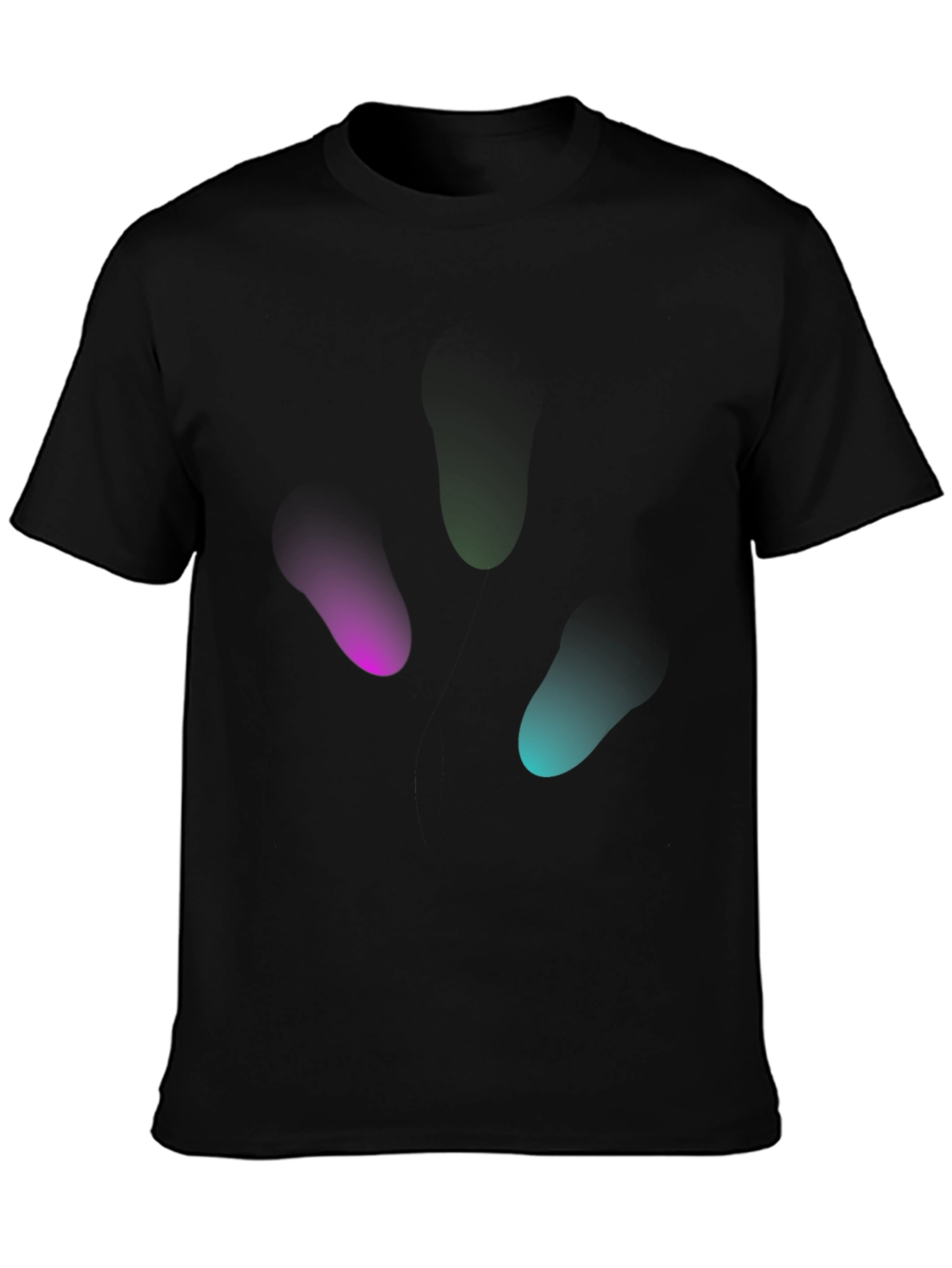 Camiseta Negra Hombre Diseño Abstracto