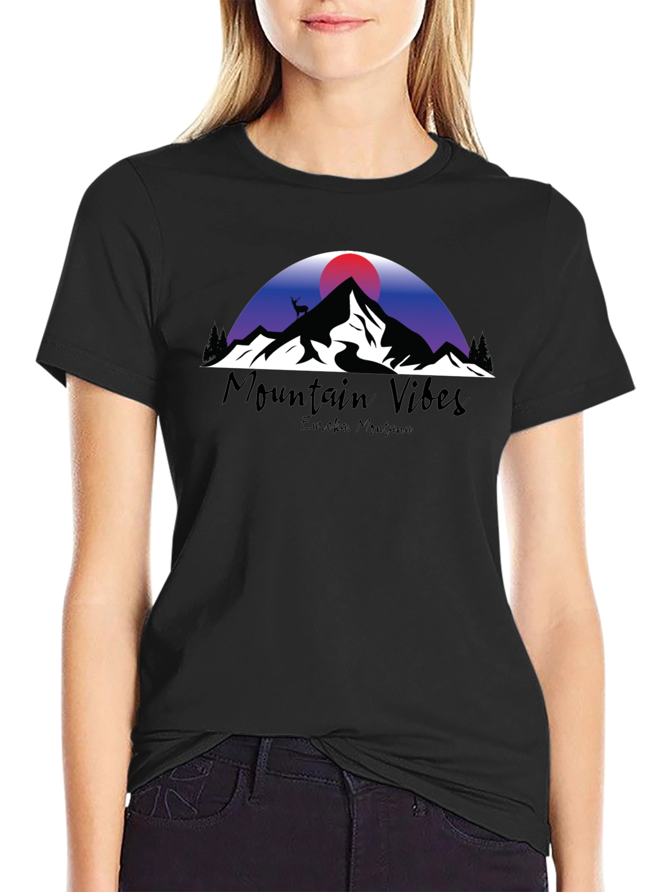 Camiseta Negra Mountain Vibes