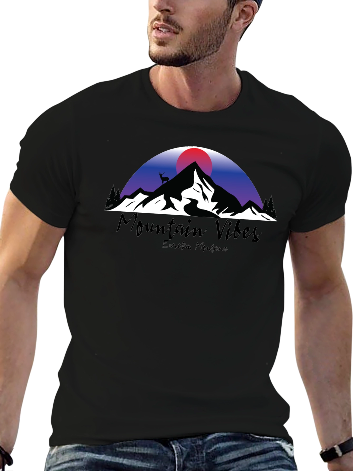Camiseta Negra Mountain Vibes