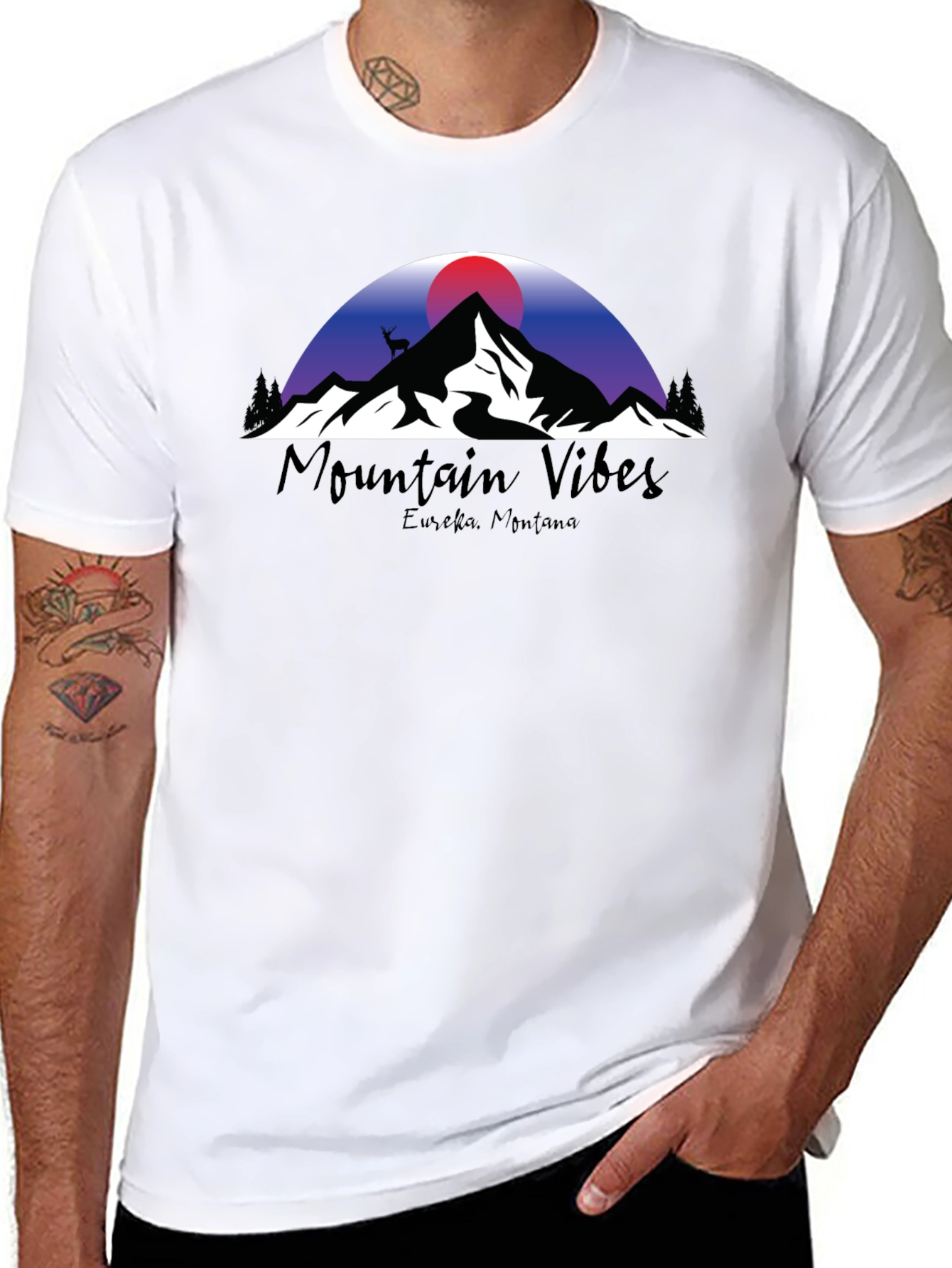 Camiseta Negra Mountain Vibes