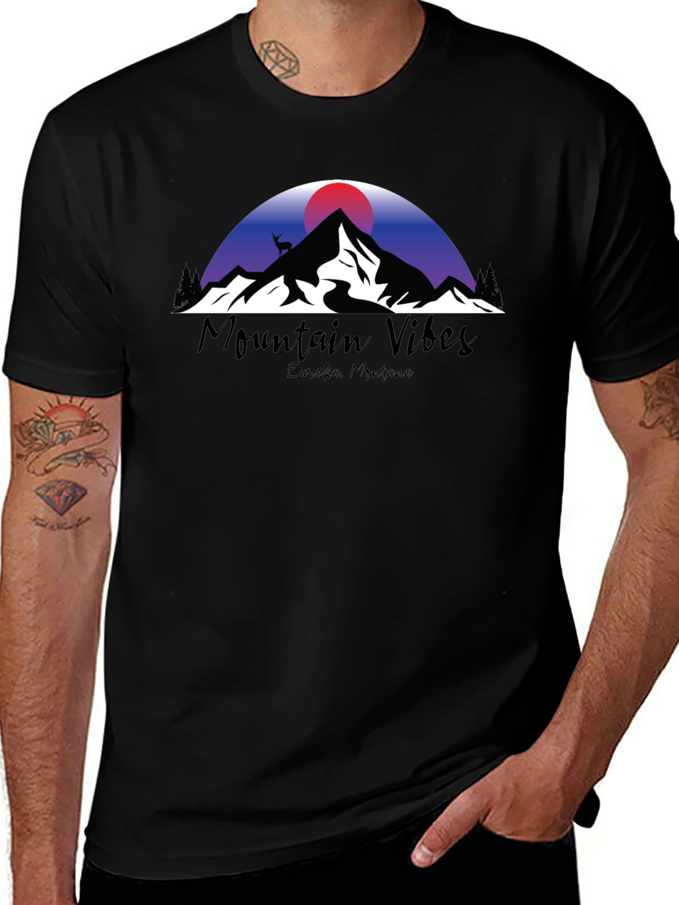 Camiseta Negra Mountain Vibes