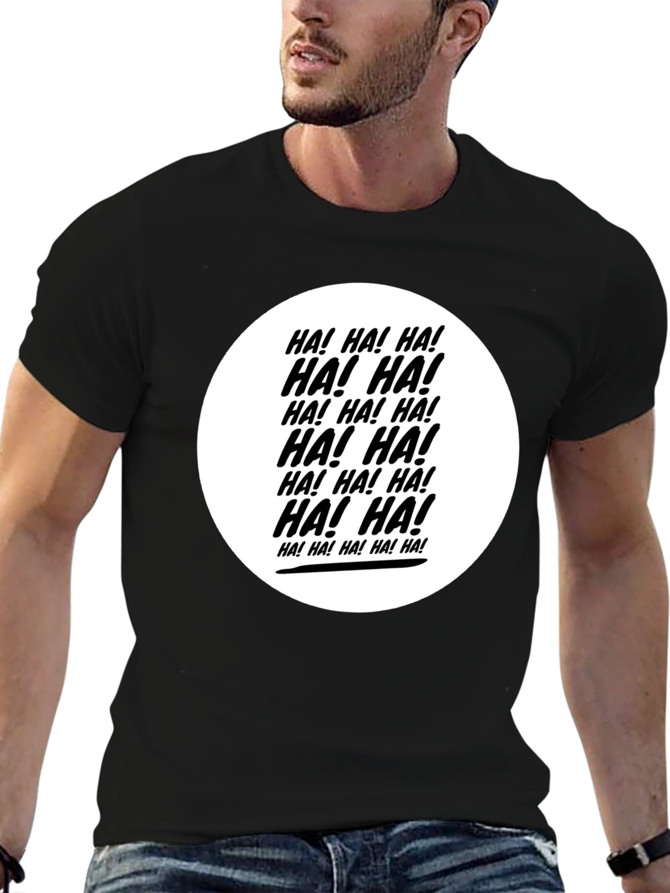 Camiseta Negra ¡HA! ¡HA! ¡HA!