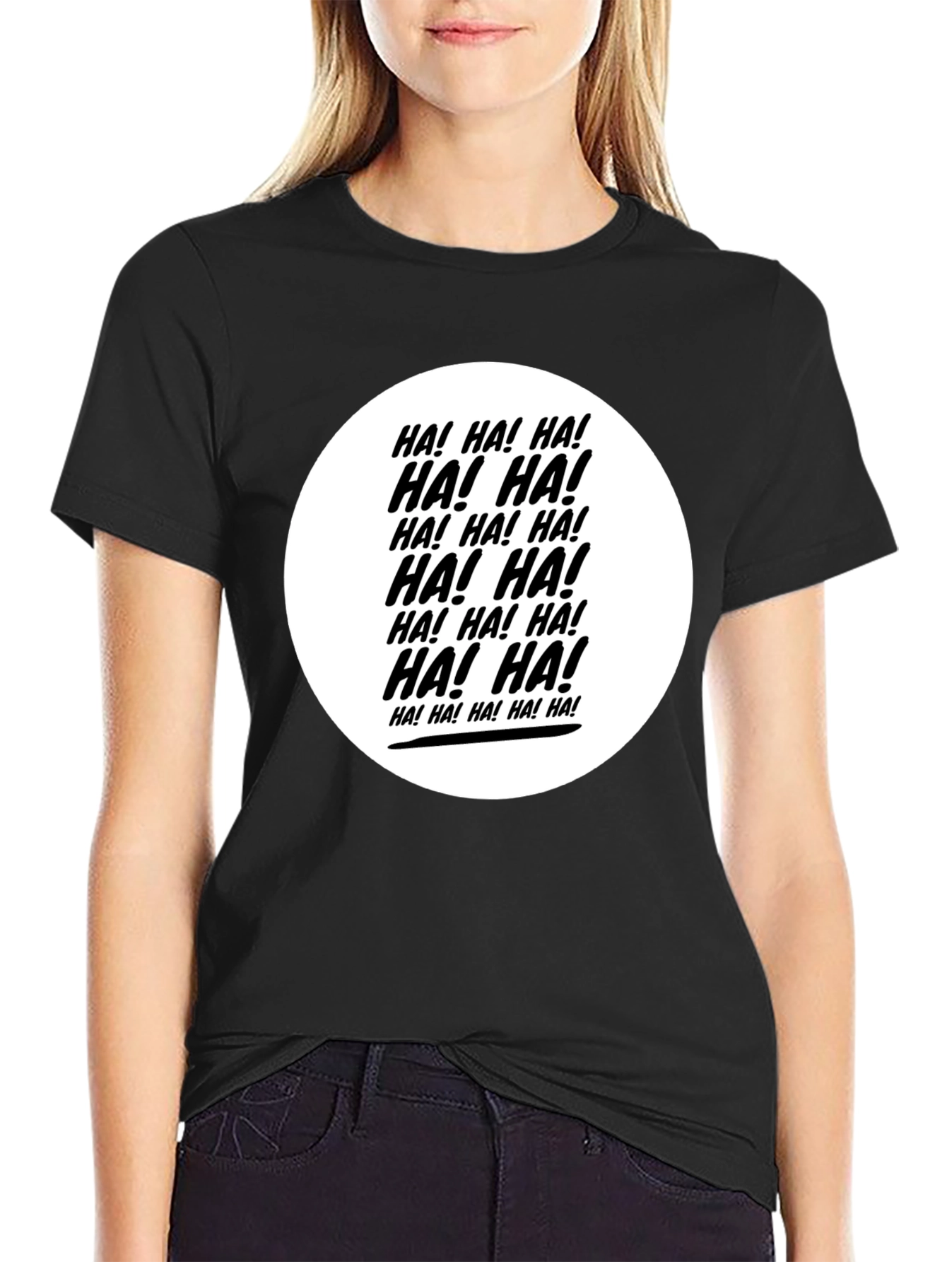 Camiseta Negra ¡HA! ¡HA! ¡HA!