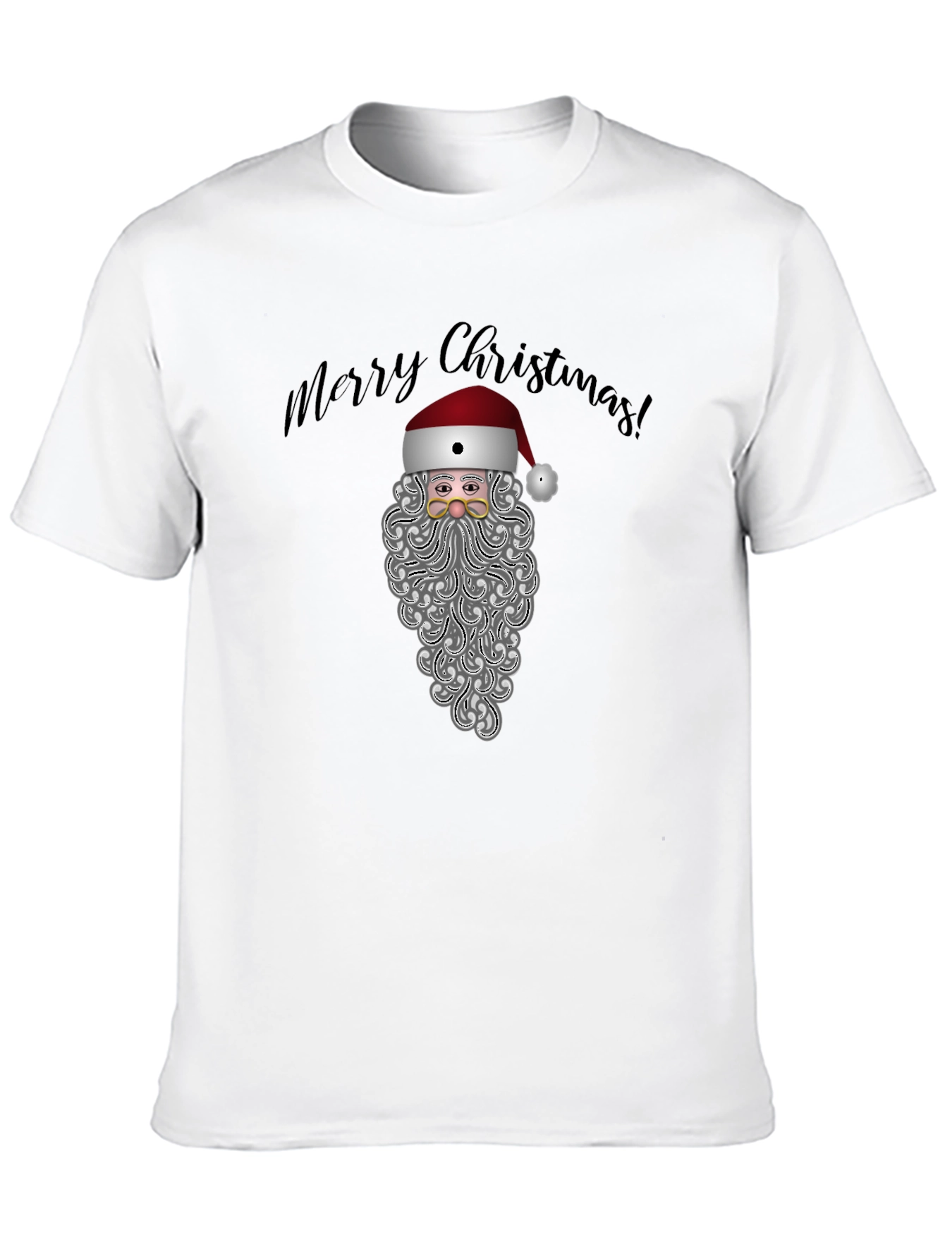 Camiseta Negra Navideña Santa Claus