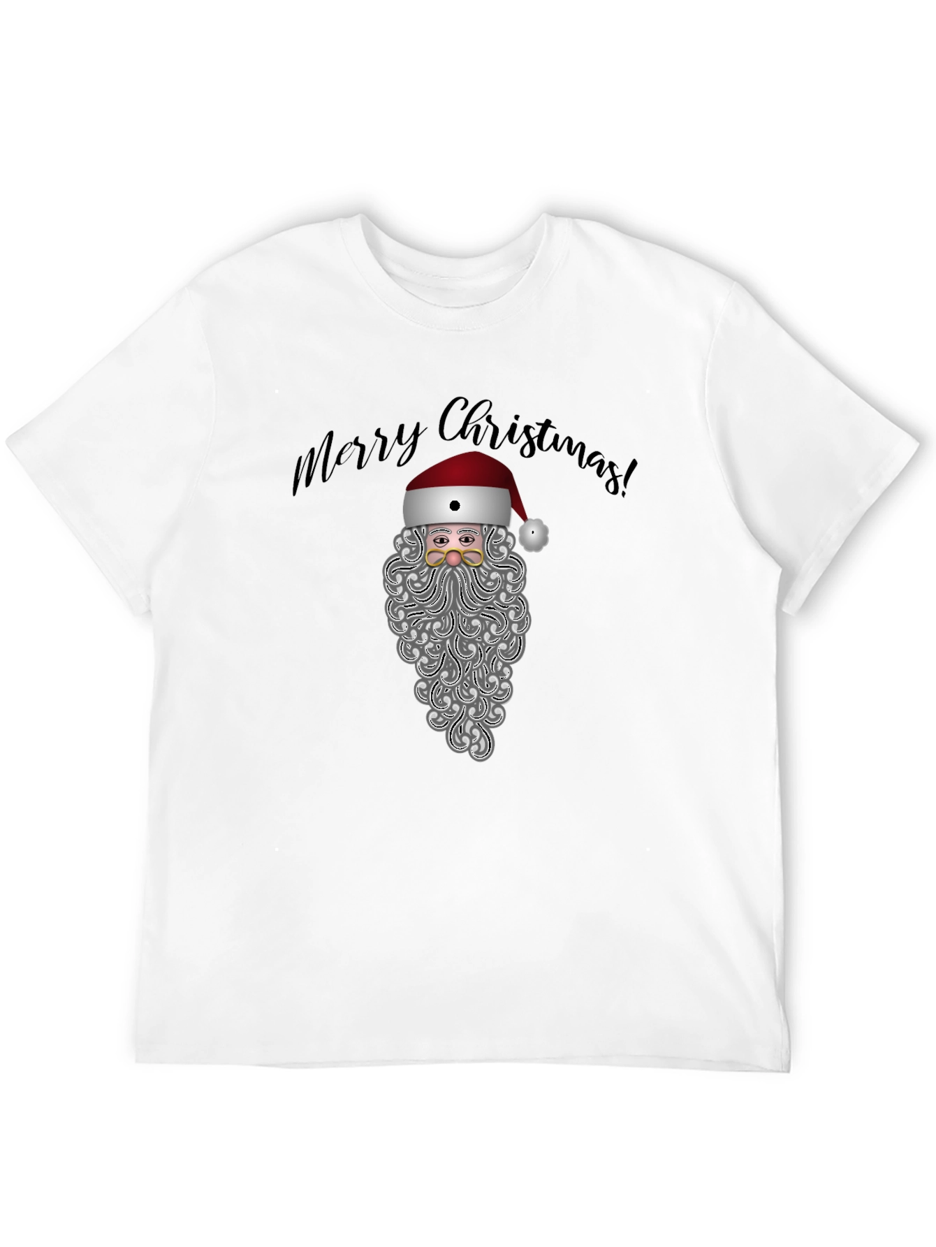 Camiseta Negra Navideña Santa Claus
