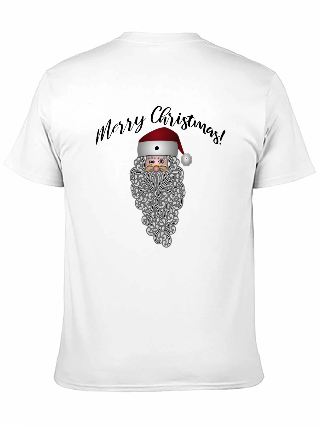 Camiseta Negra Navideña Santa Claus