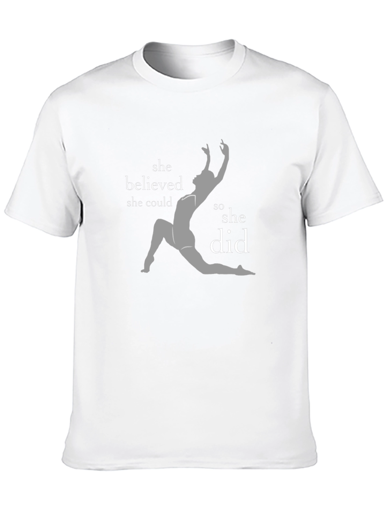 Camiseta Negra con Diseño de Gimnasta